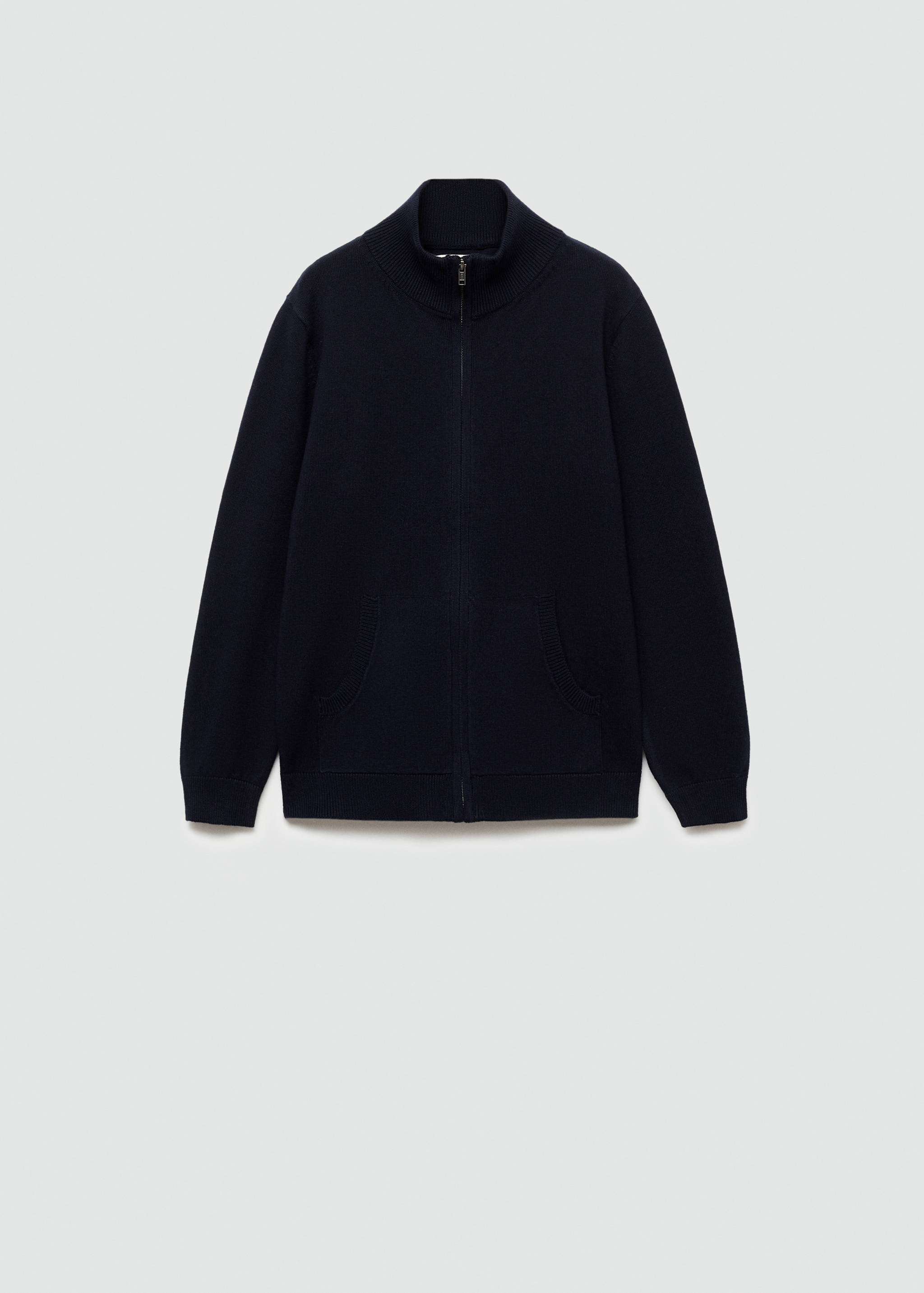 Zipped knit cardigan - Article without model