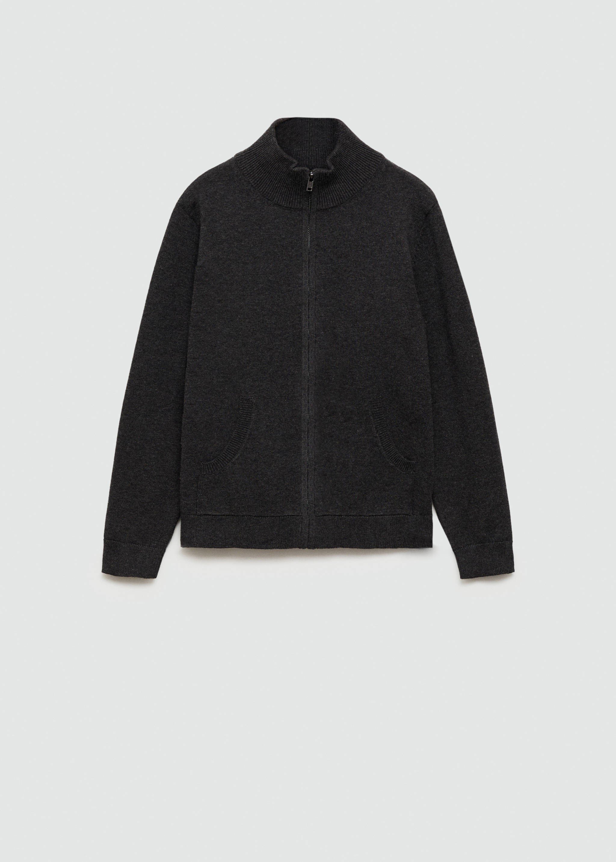 Zipped knit cardigan - Article without model