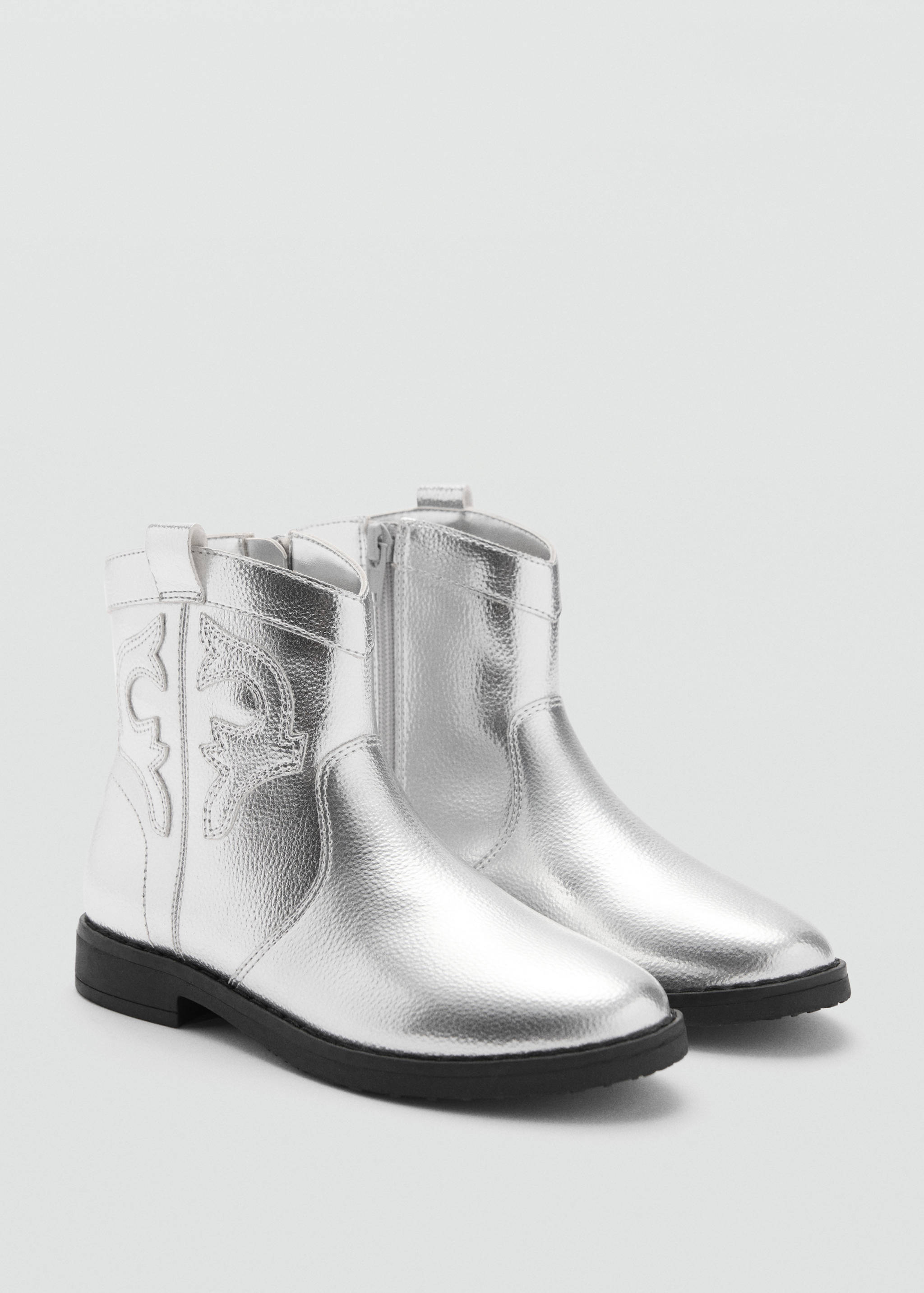 Zipped metallic boots - Medium plane