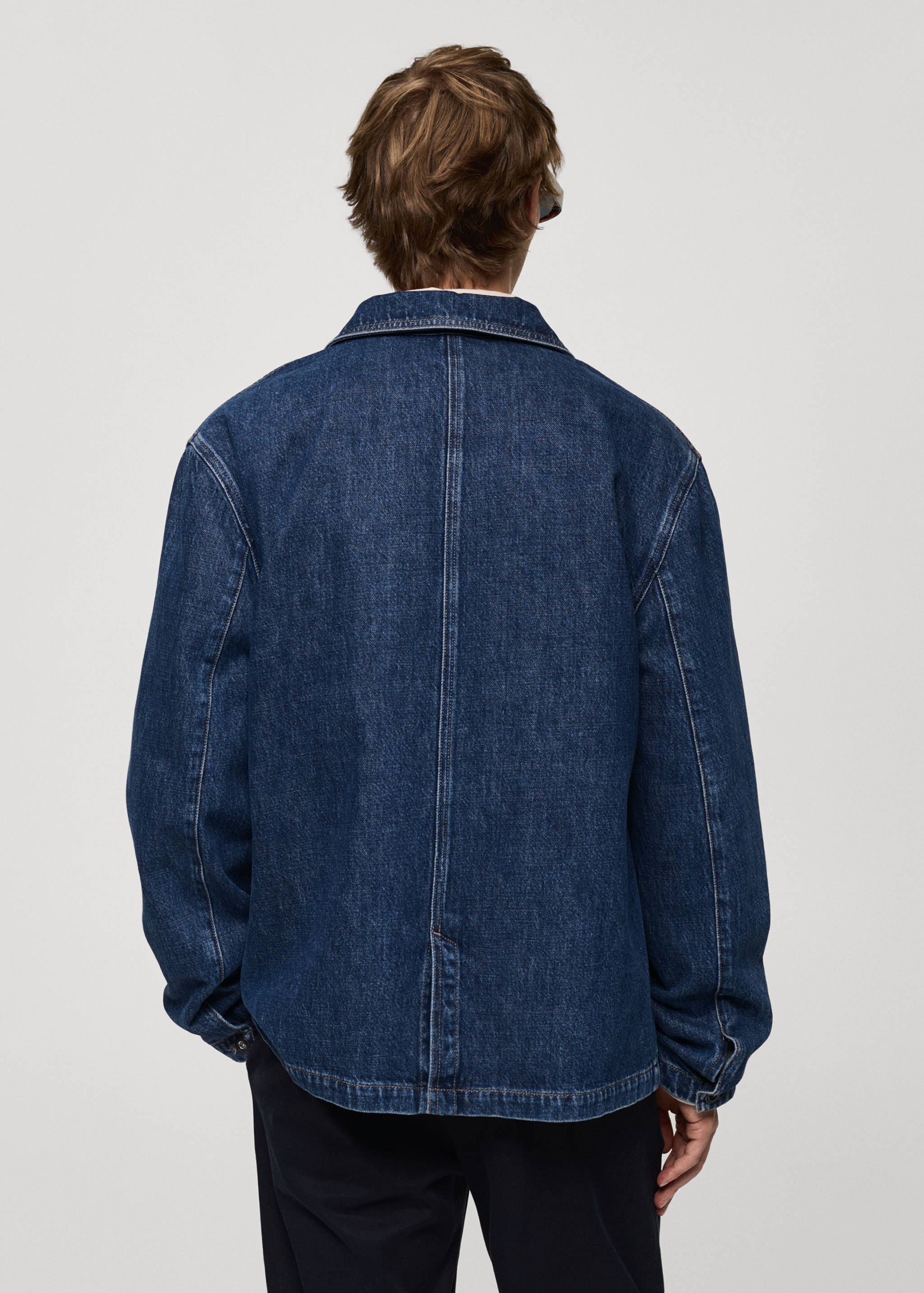 Relaxed-fit denim overshirt - Reverse of the article