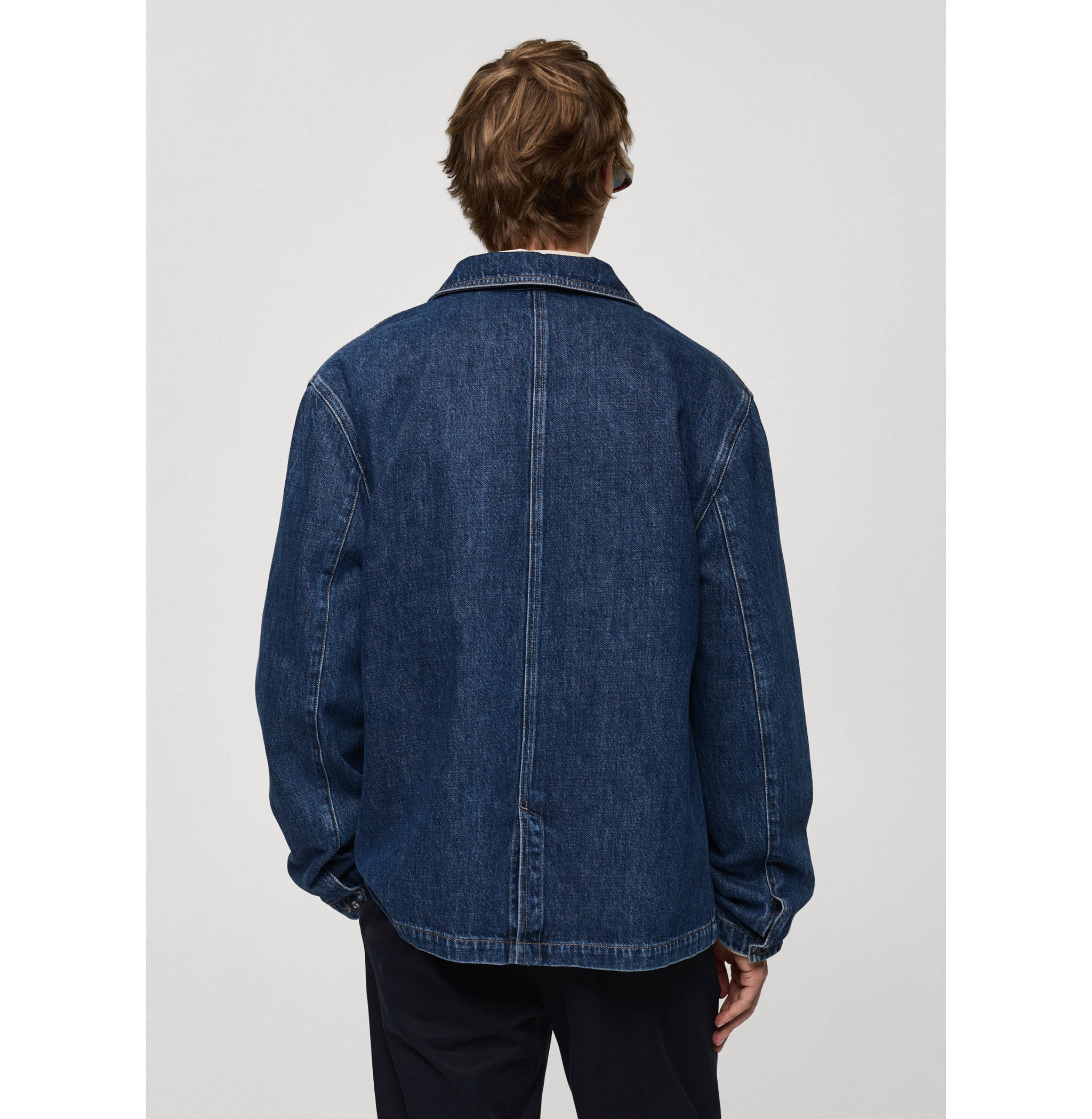 Relaxed-fit denim overshirt - Reverse of the article