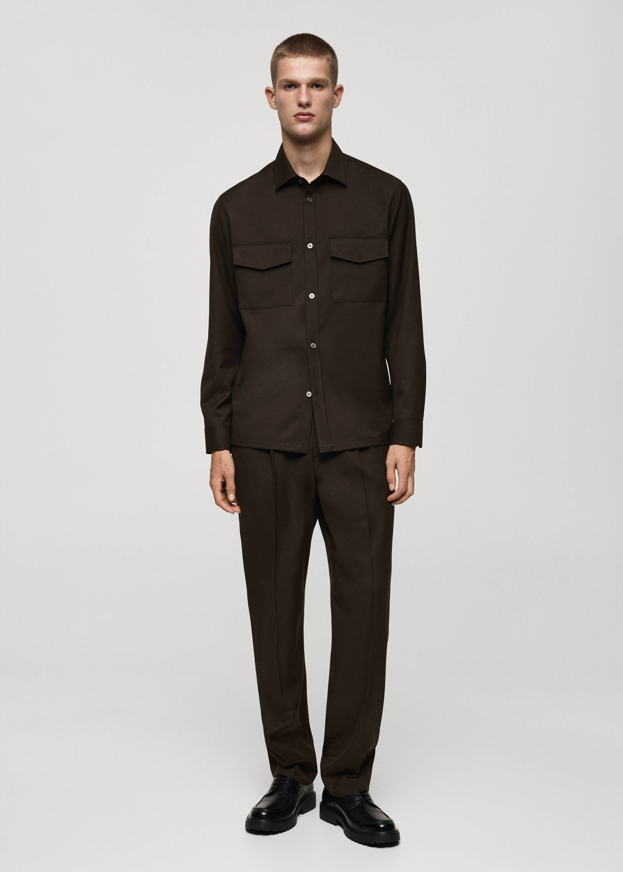 Surchemise regular fit poches - Plan général