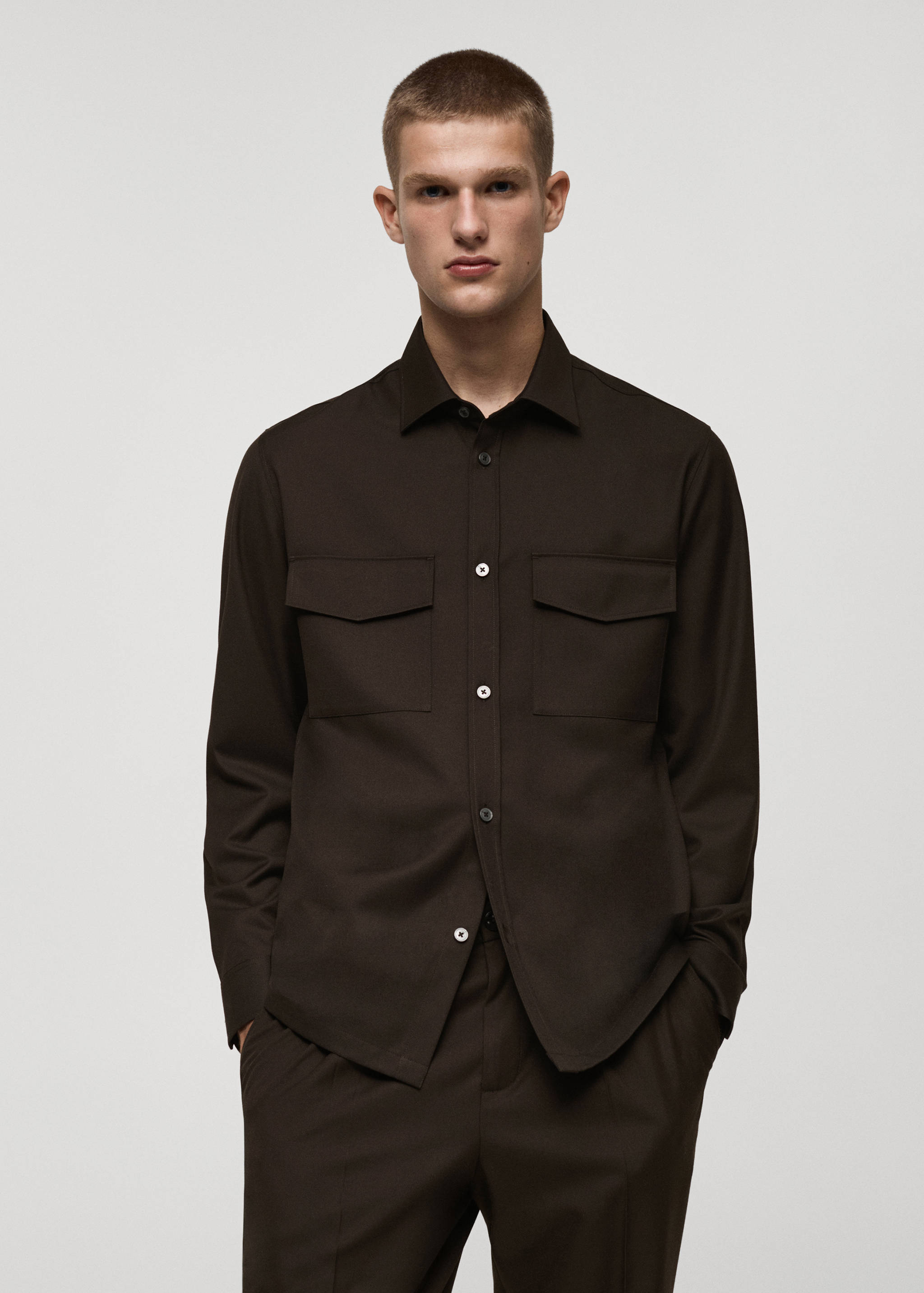 Surchemise regular fit poches - Plan moyen