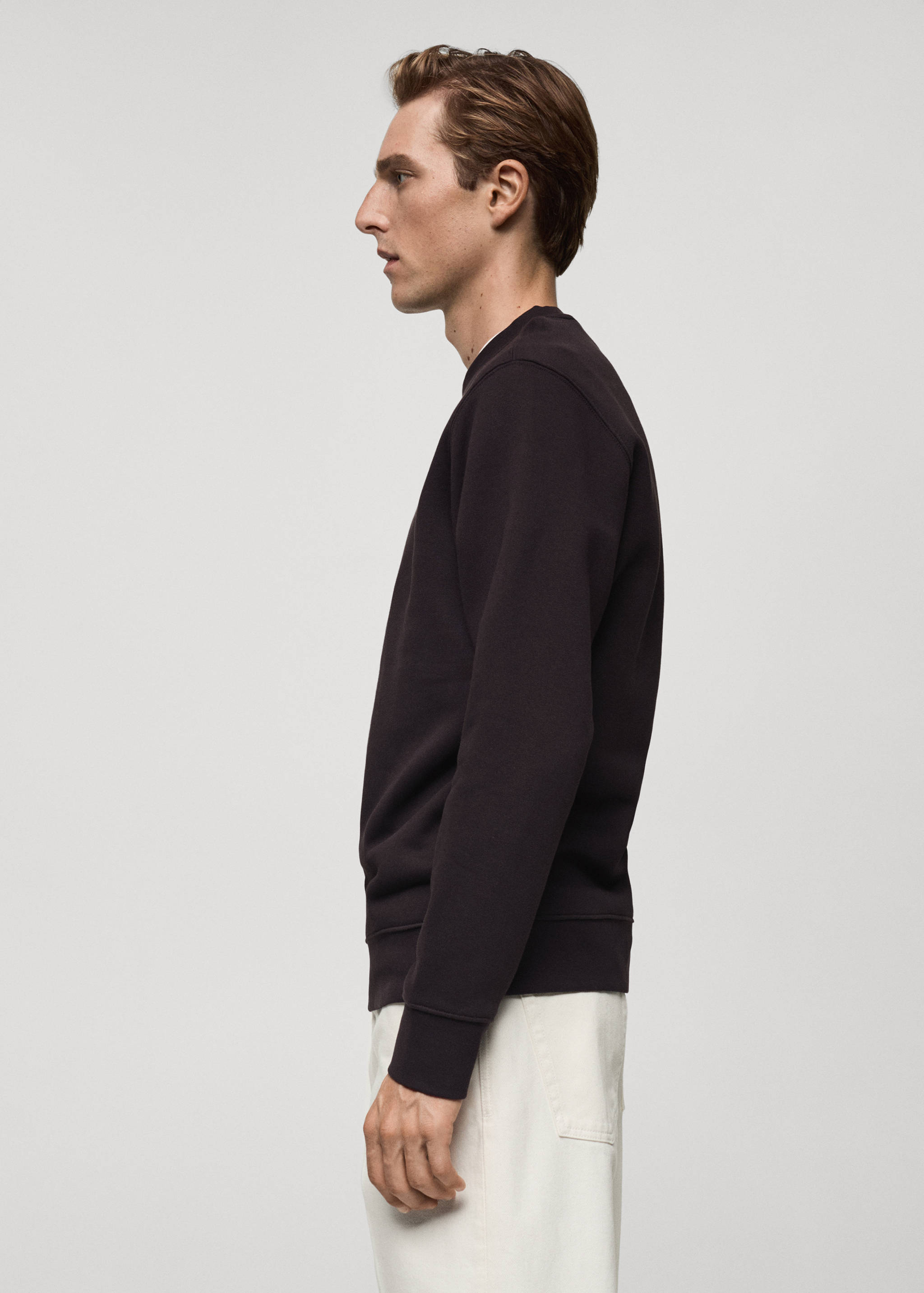 100% cotton sweatshirt embroidered detail - Details of the article 2