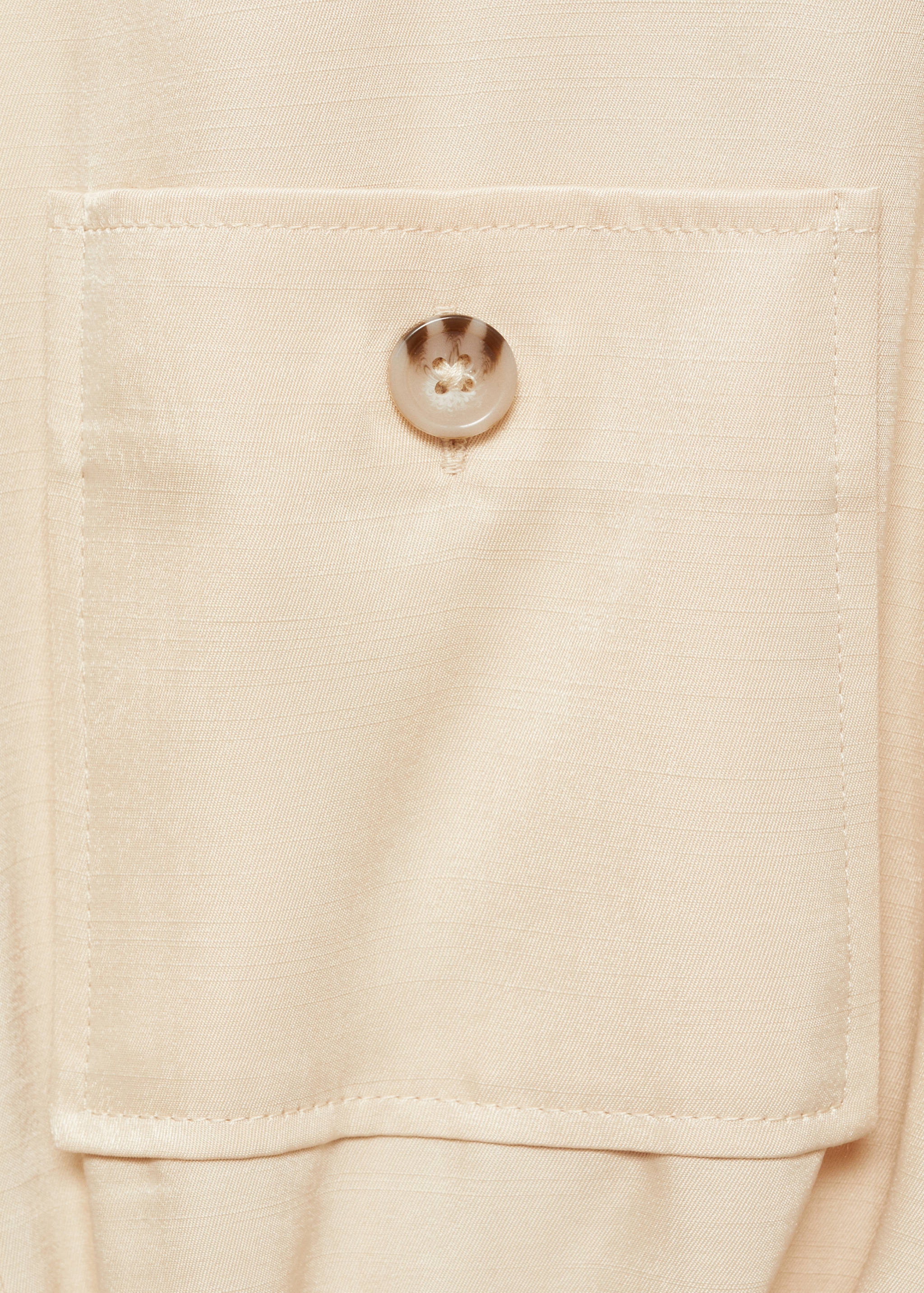 Vestido camisero satinado - Detalle del artículo 0