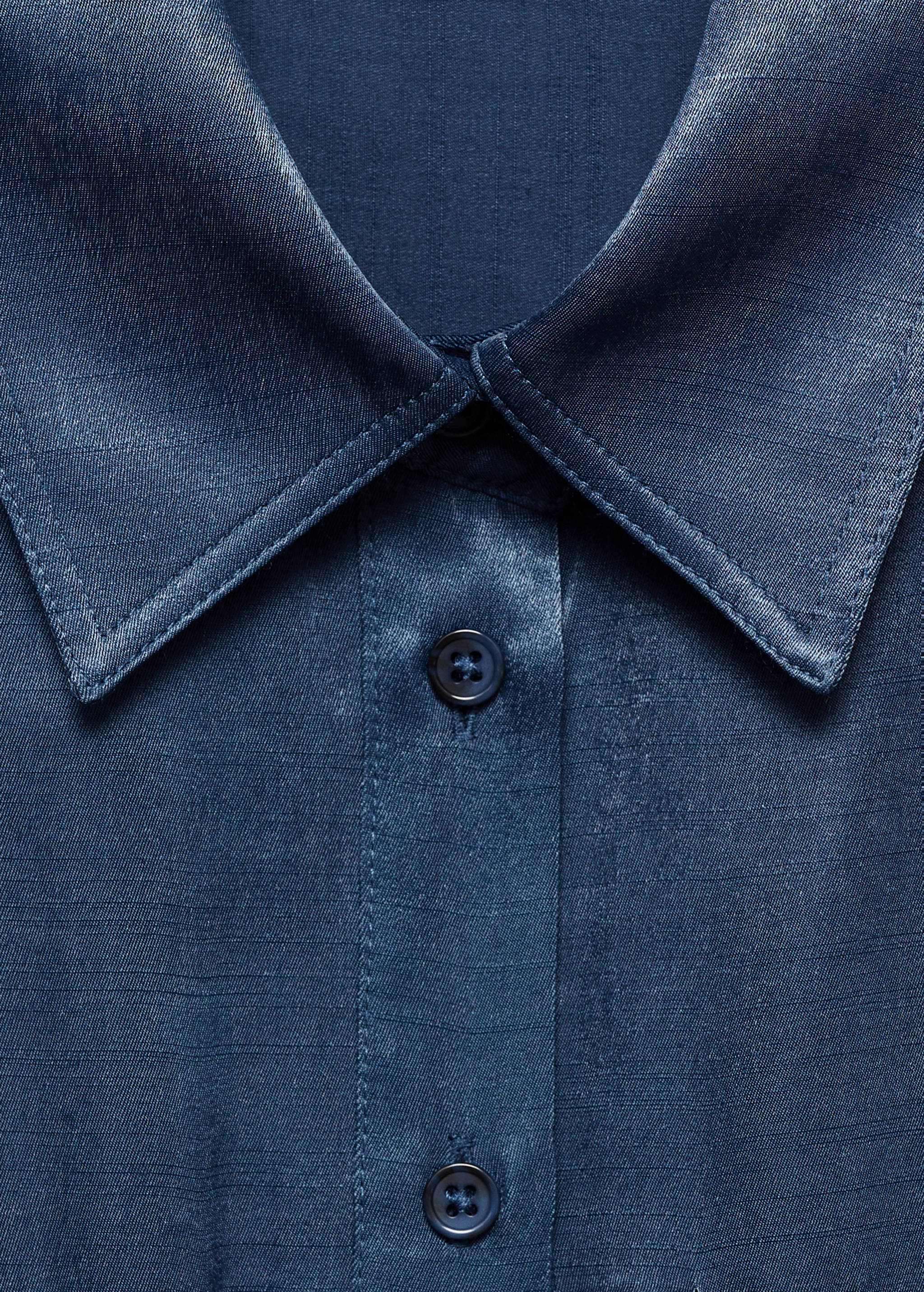 Vestido camisero satinado - Detalle del artículo 8