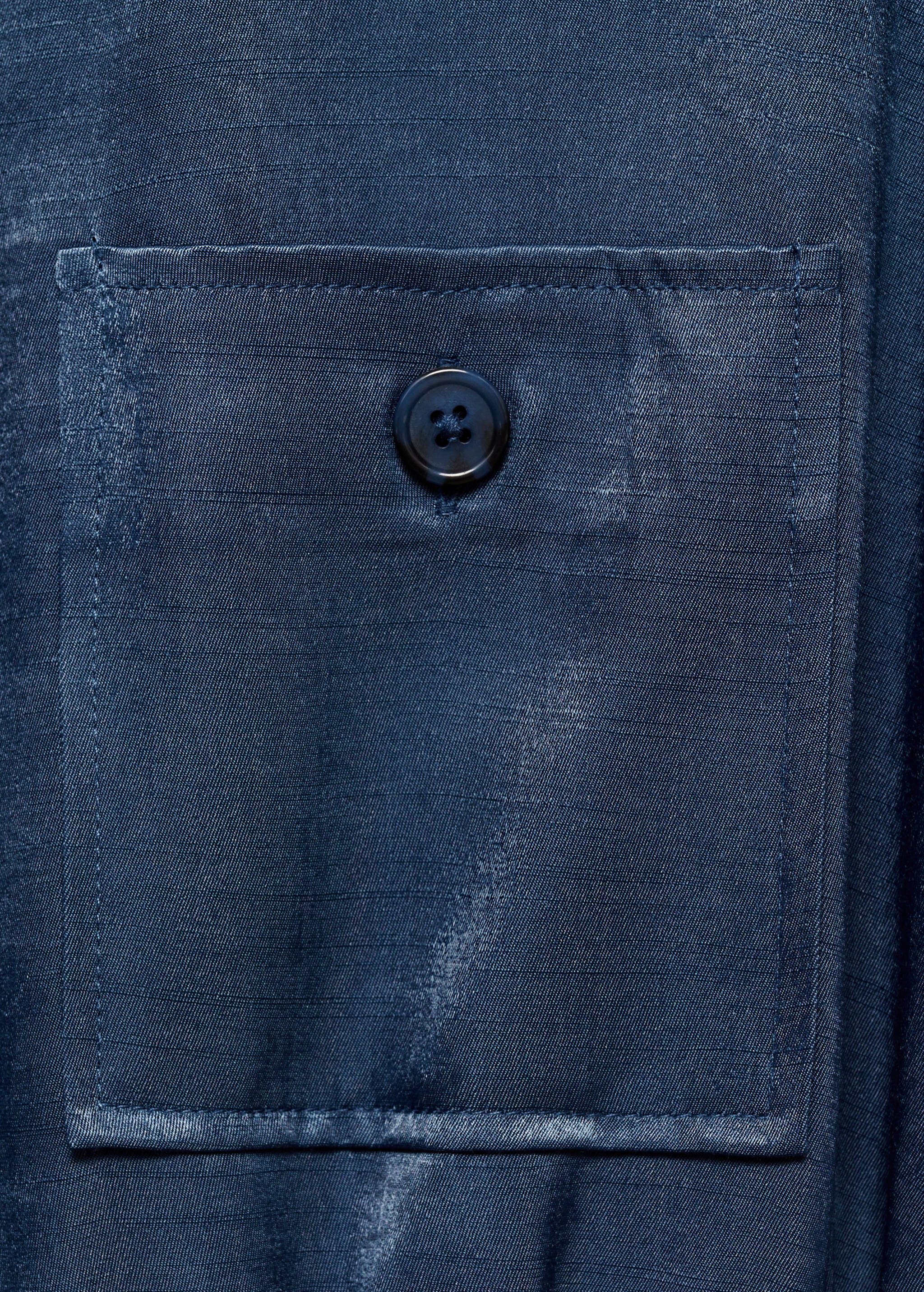 Vestido camisero satinado - Detalle del artículo 0