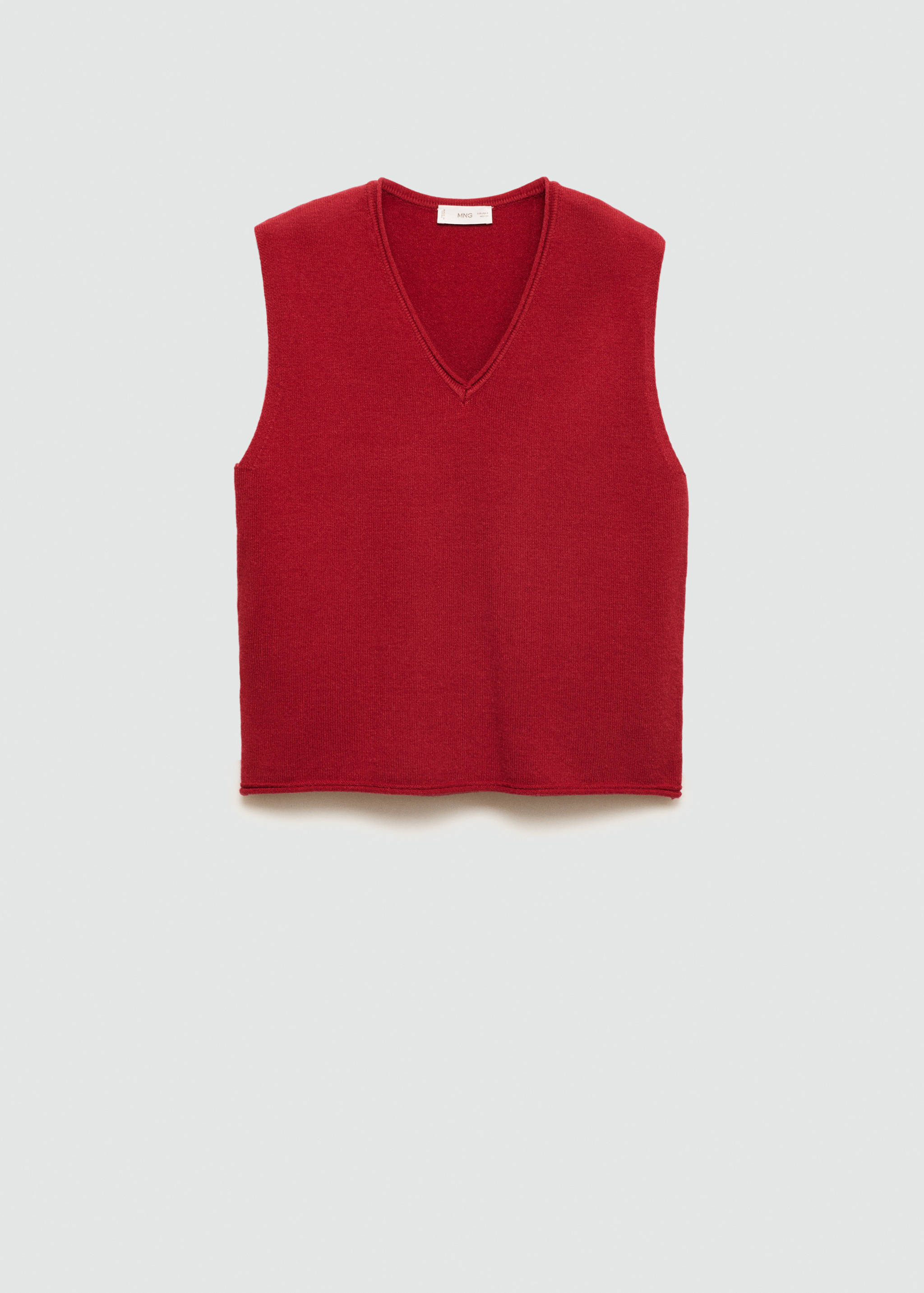 جيليه محبوك برقبة على شكل V - منتج دون نموذج