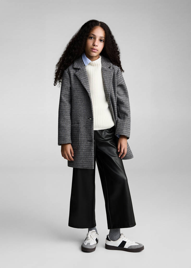 Faux-leather trousers — Black
