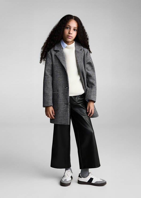 Faux-leather trousers — Black