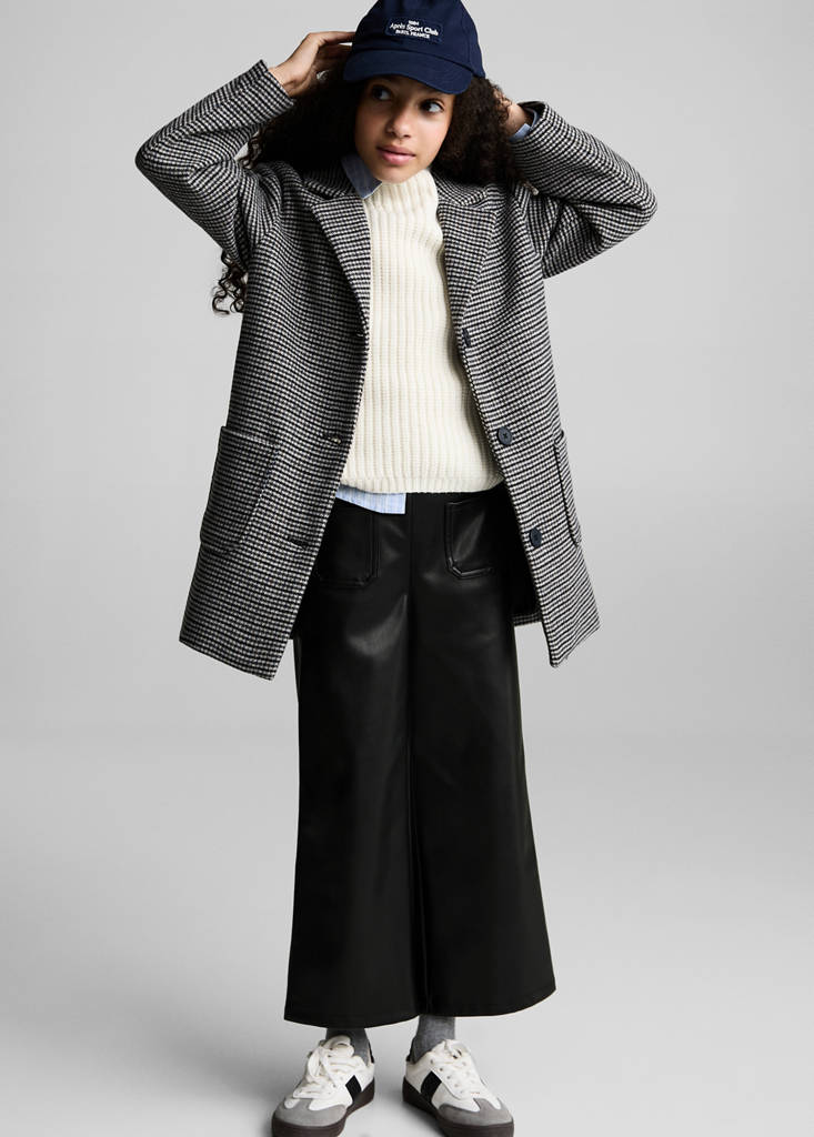 Faux-leather trousers — Black