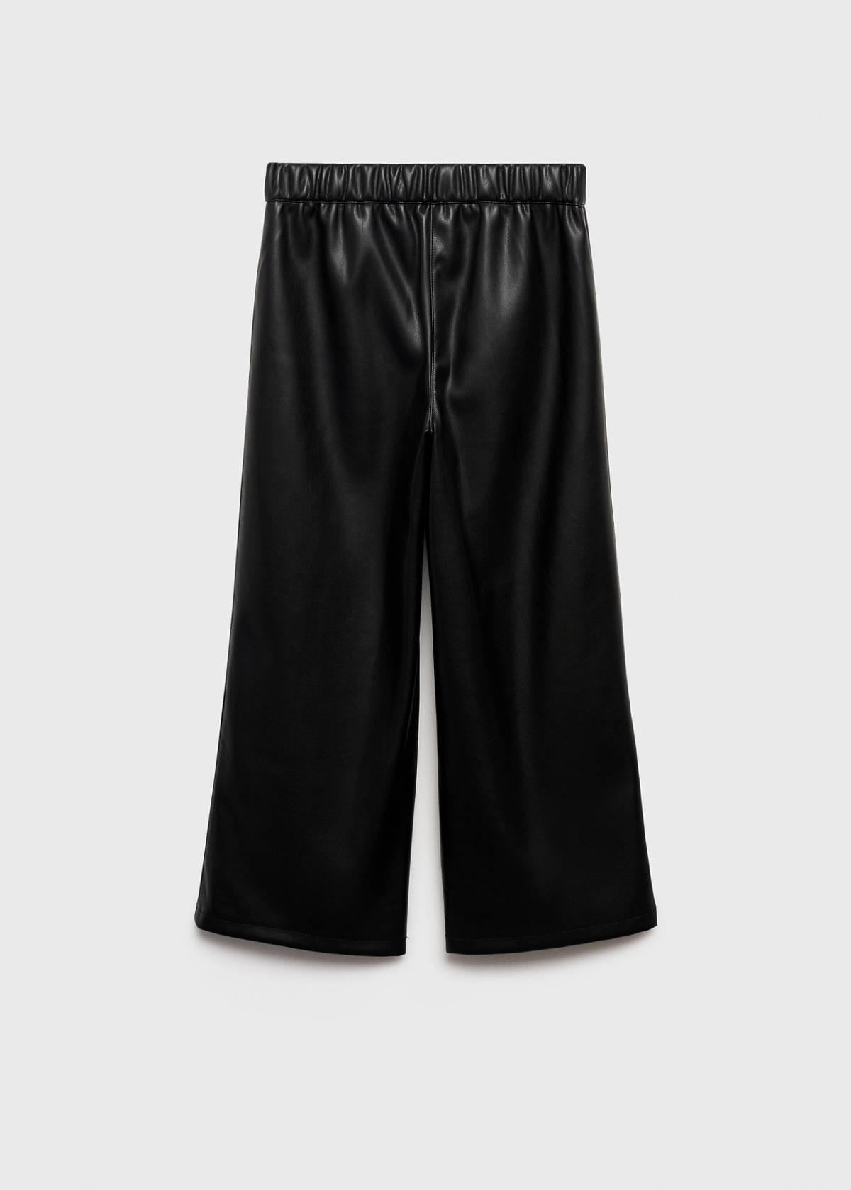 Faux-leather trousers — Black