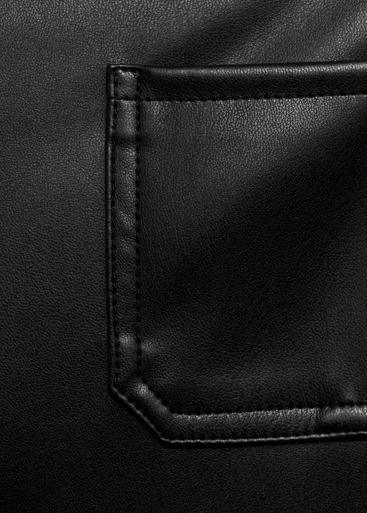 Faux-leather trousers — Black