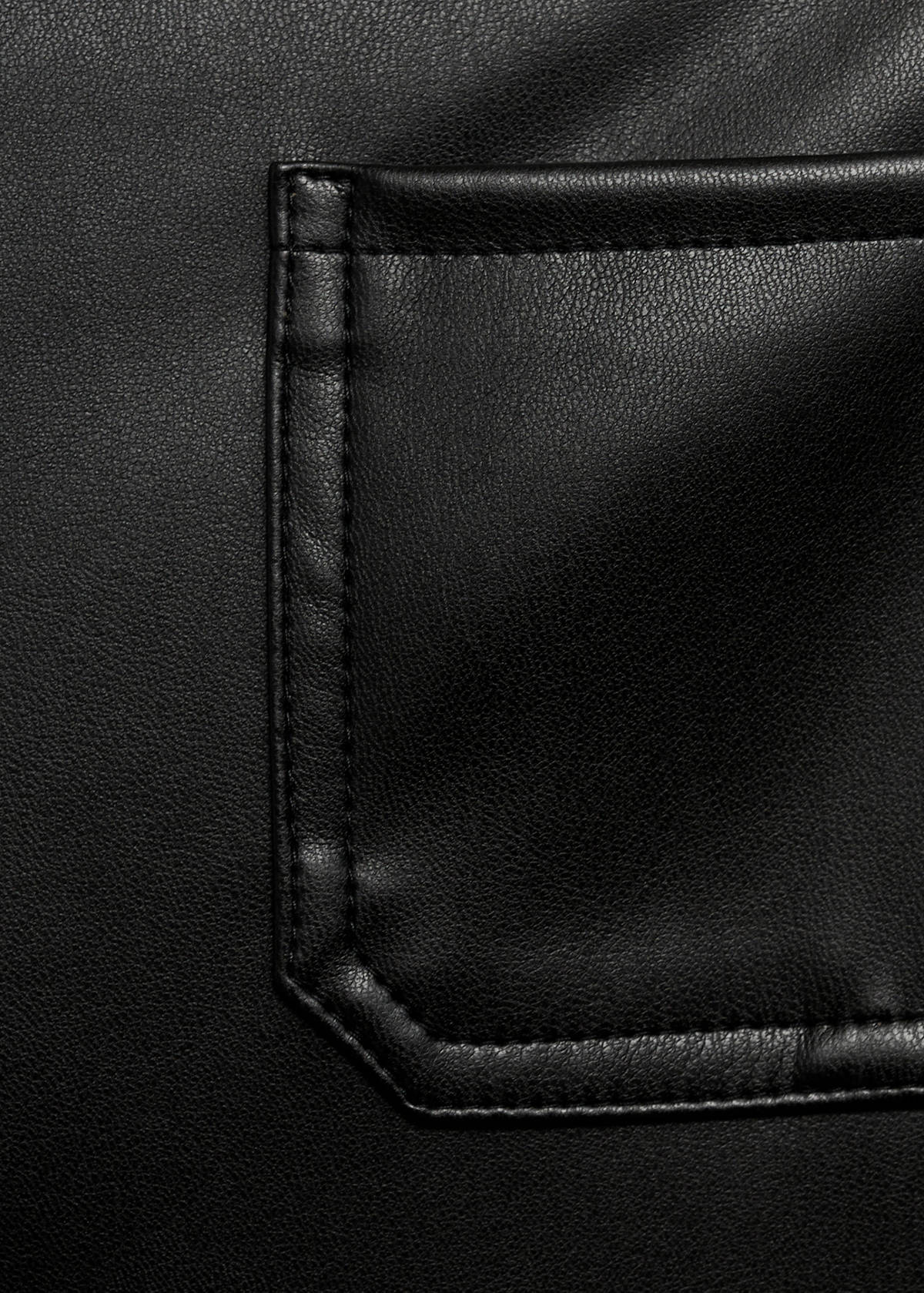 Faux-leather trousers — Black