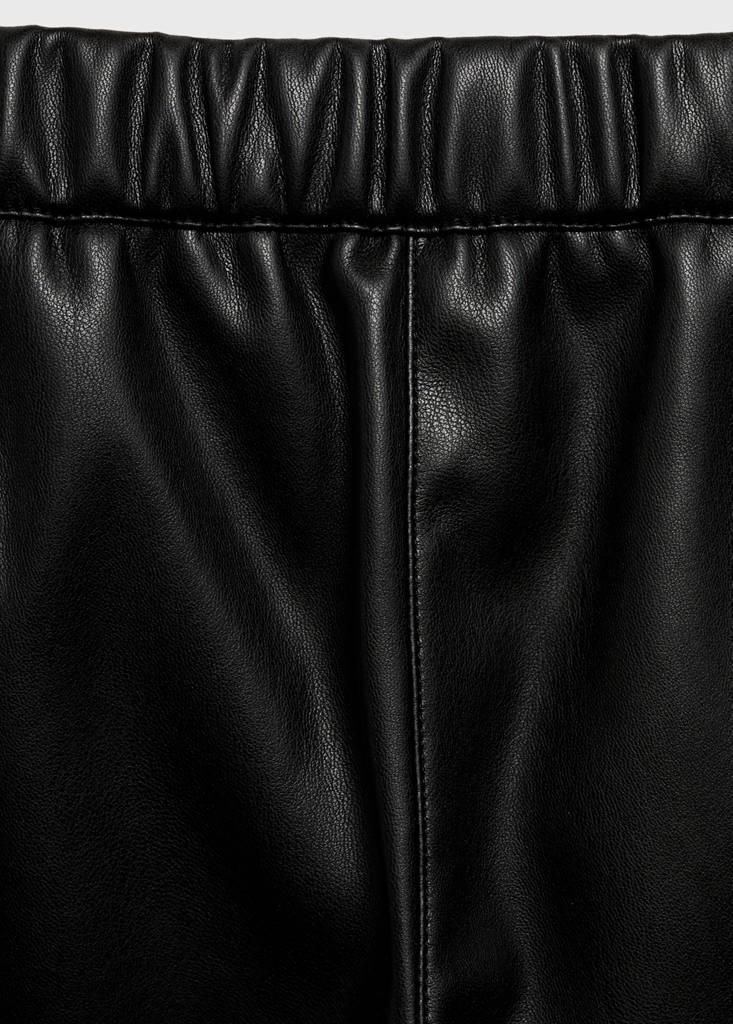 Faux-leather trousers — Black