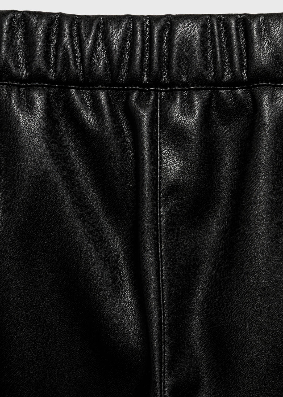 Faux-leather trousers — Black