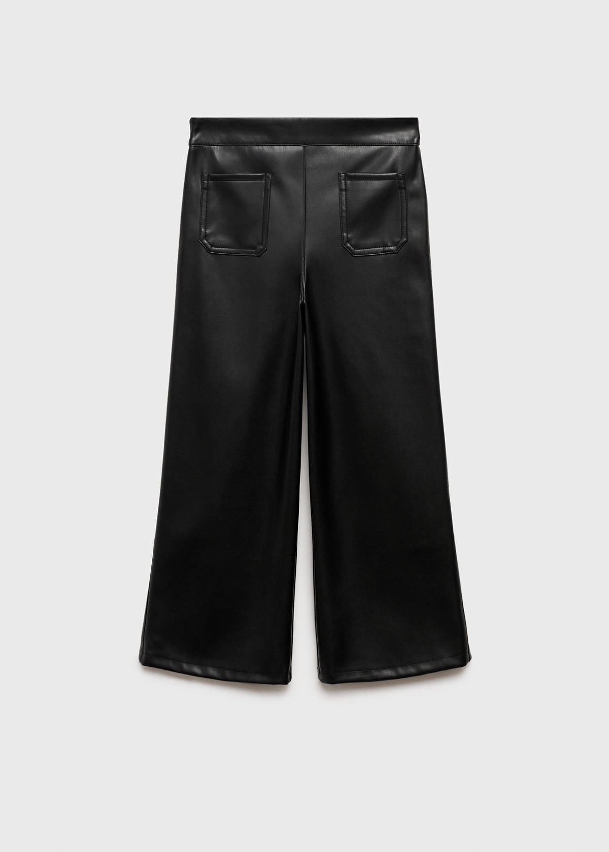 Faux-leather trousers — Black