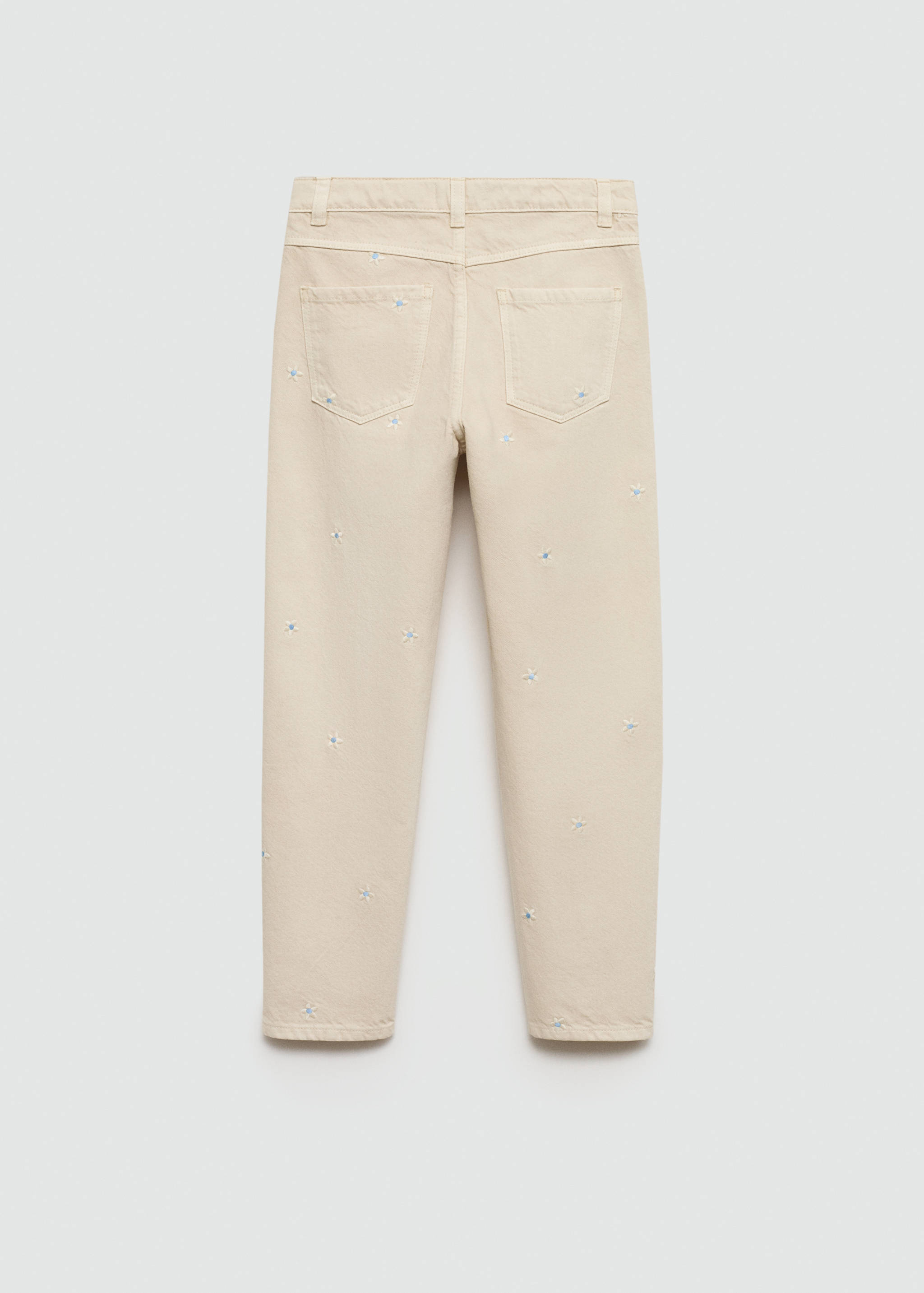 Embroidered details jeans - Reverse of the article