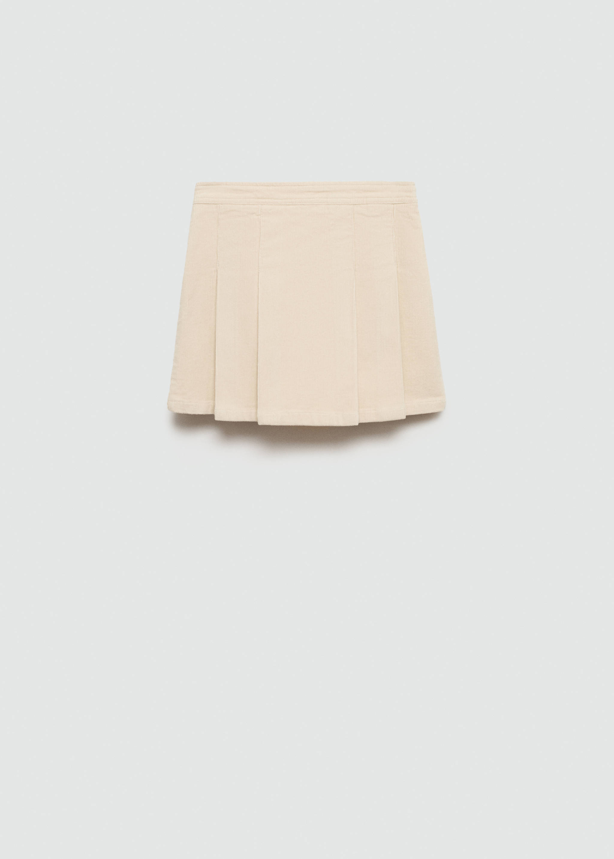 Corduroy pleated skirt - Reverse of the article