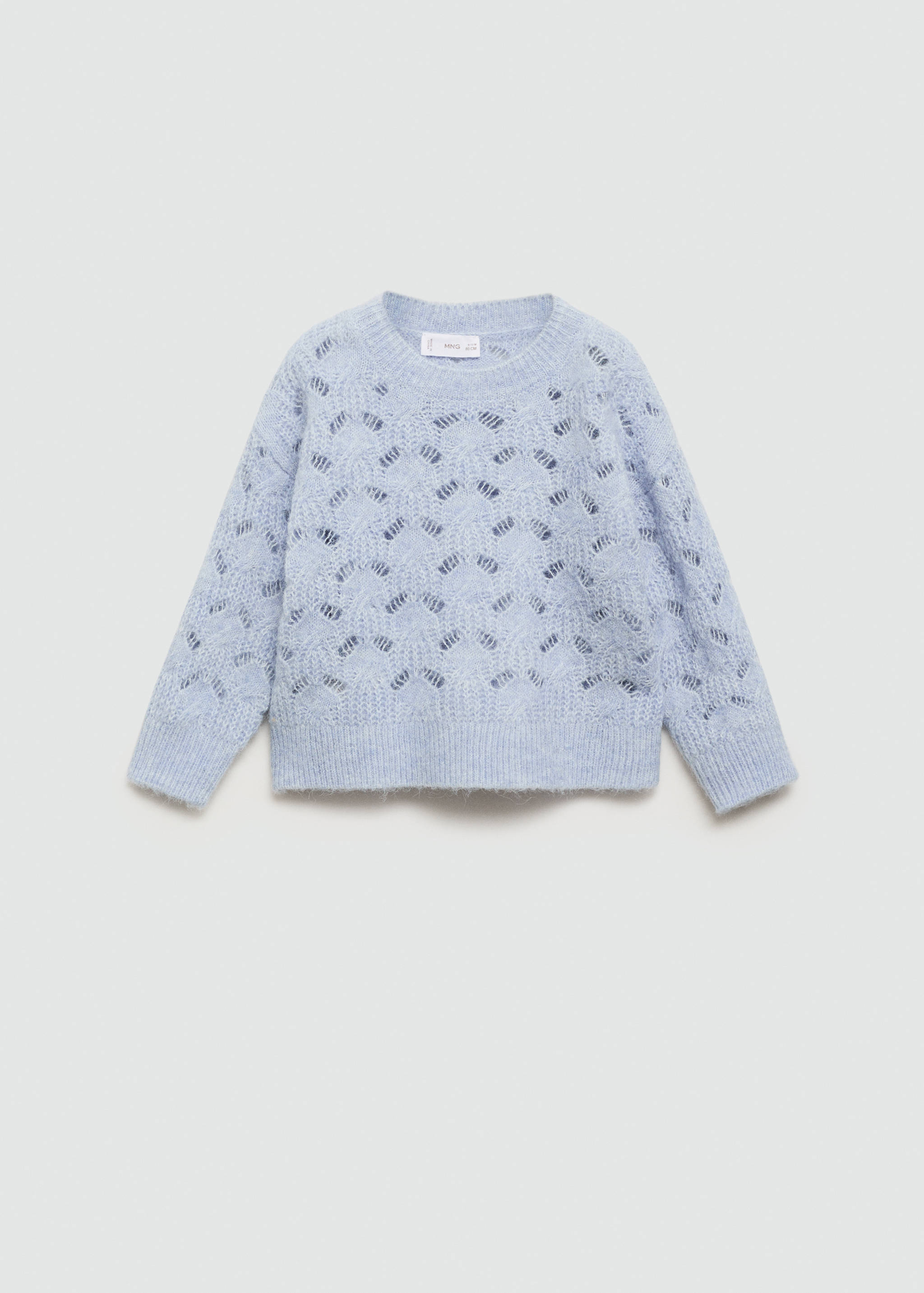 Knit sweater with lace pattern - Article without model