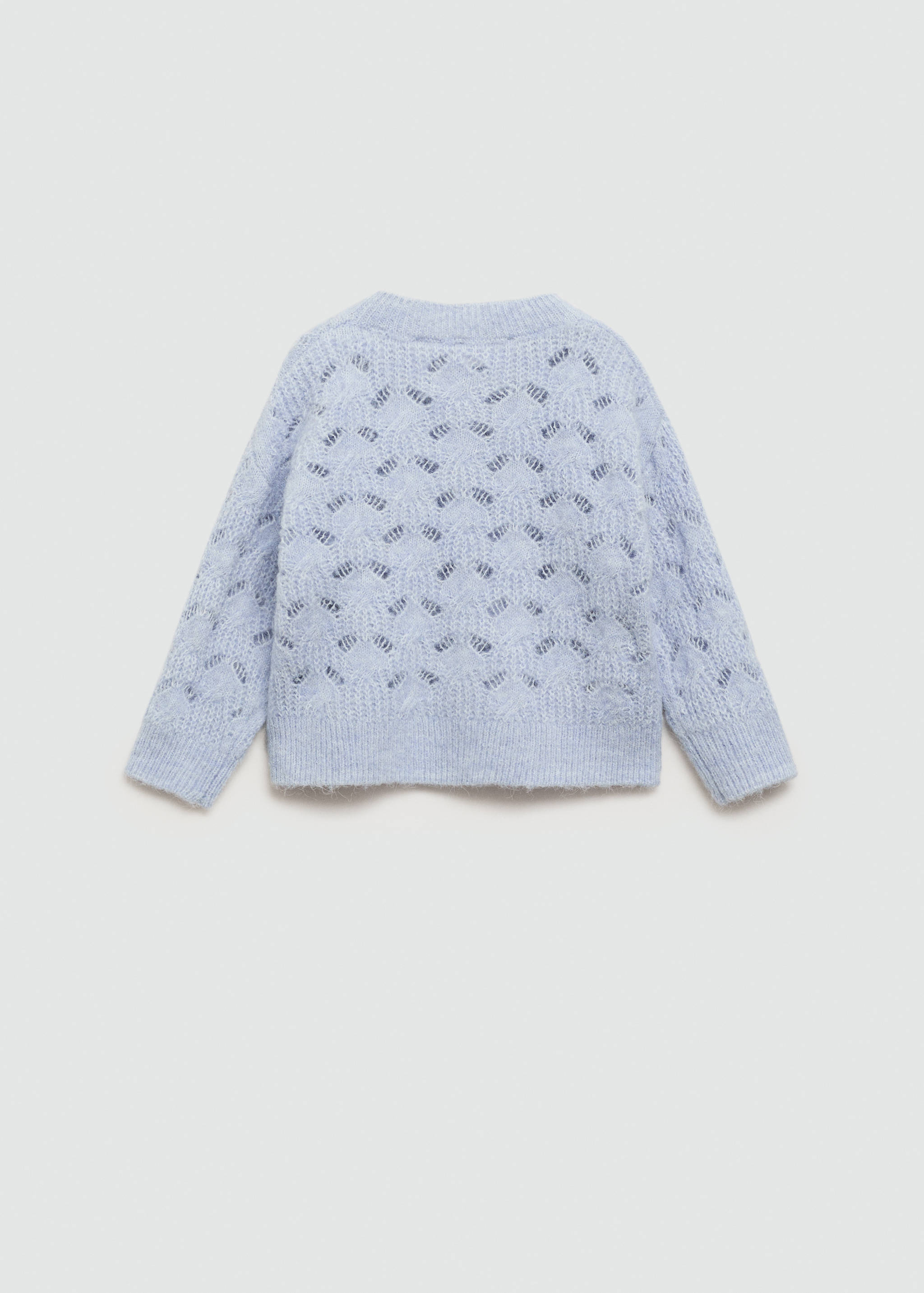 Knit sweater with lace pattern - Reverse of the article
