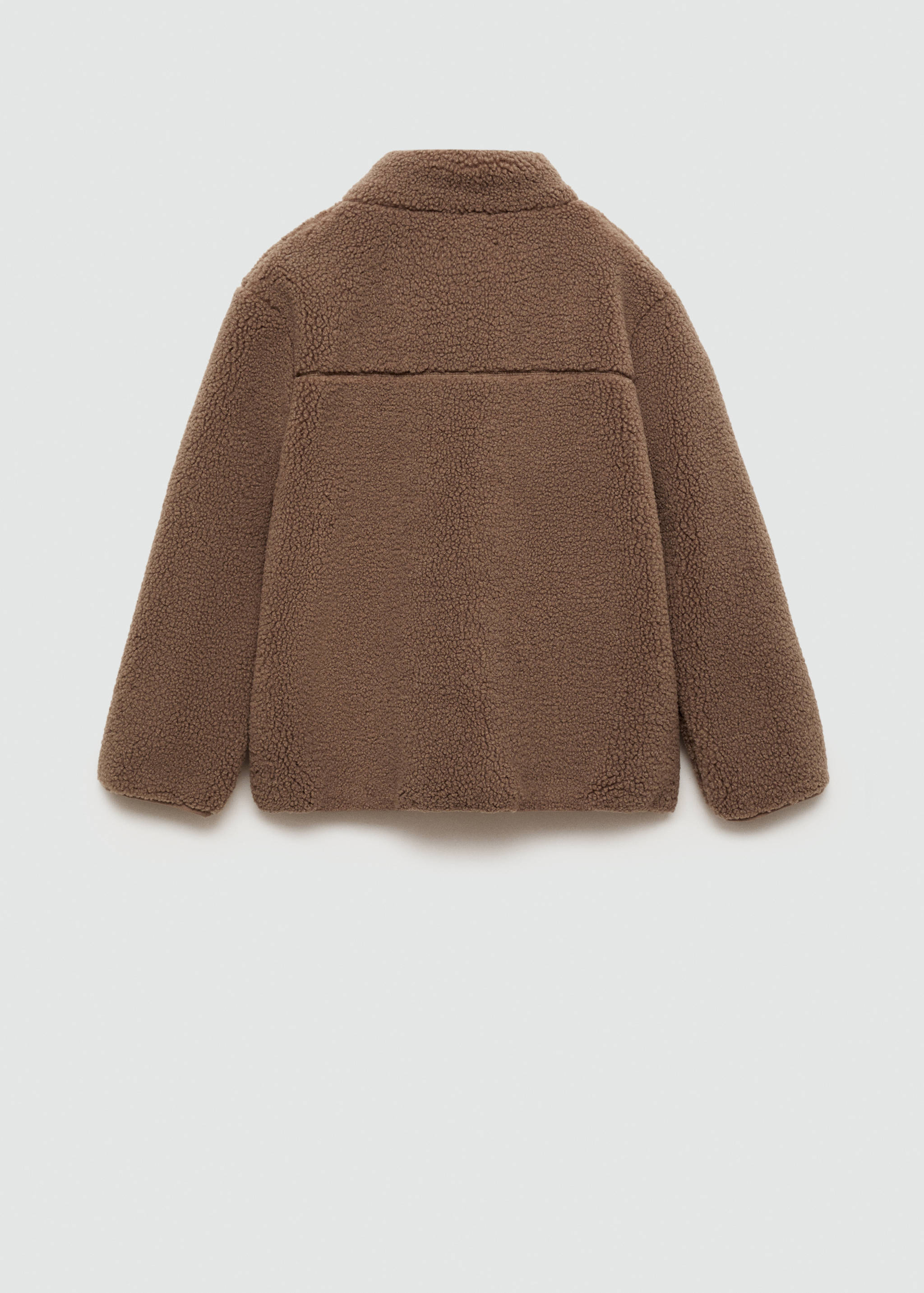 羊毛内衬皮夹克 - null