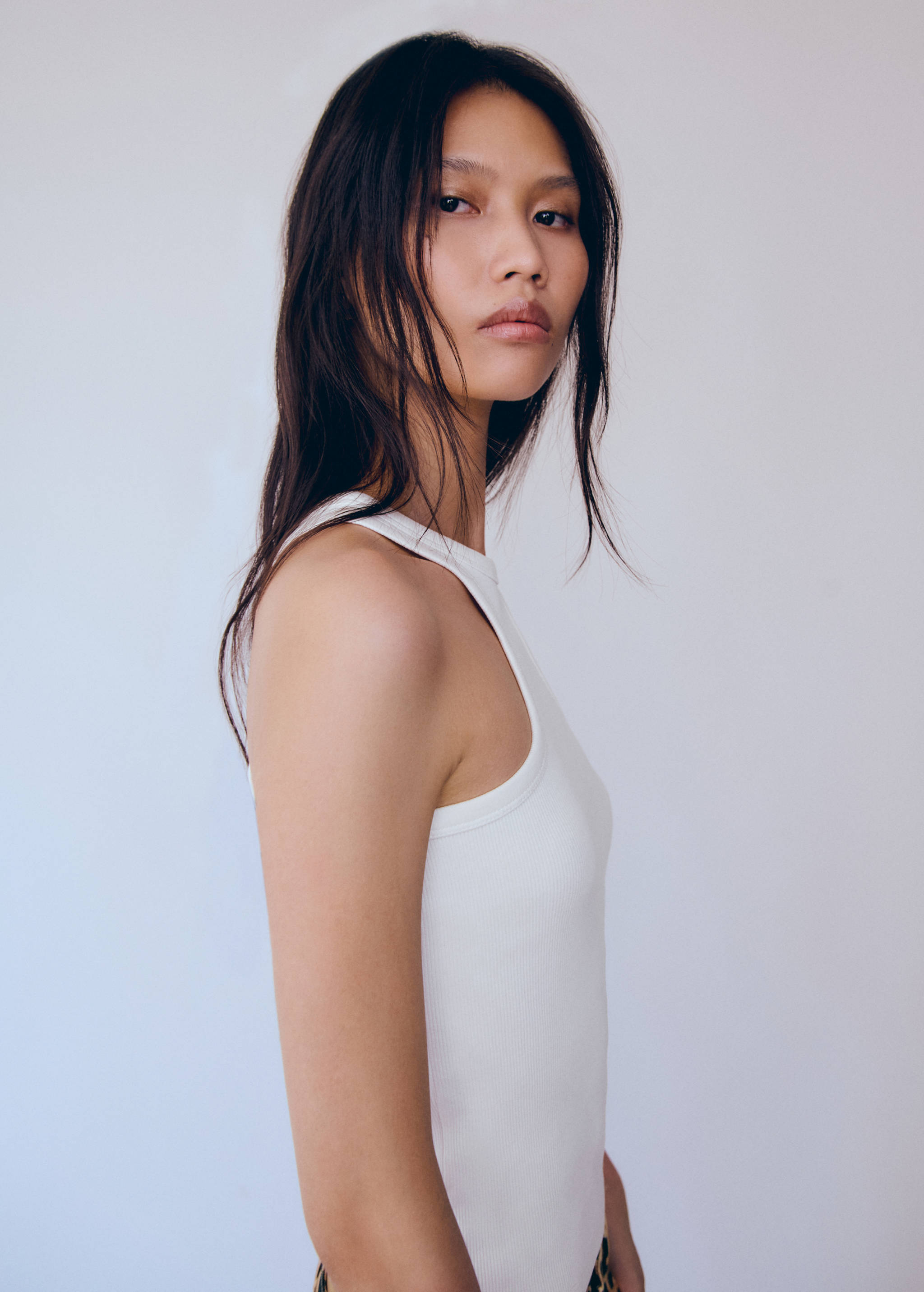 Top côtelé en coton - Détail de l'article 1