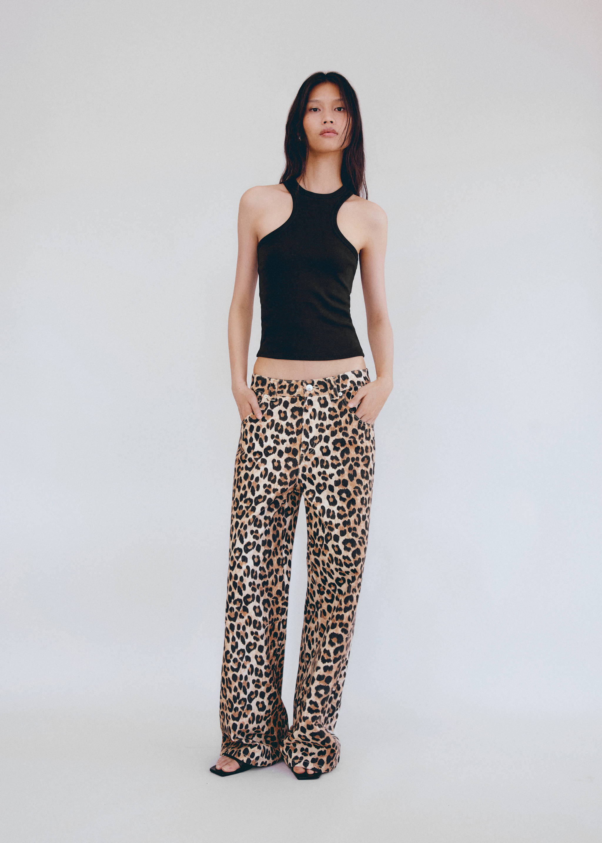 Top côtelé en coton - Plan général