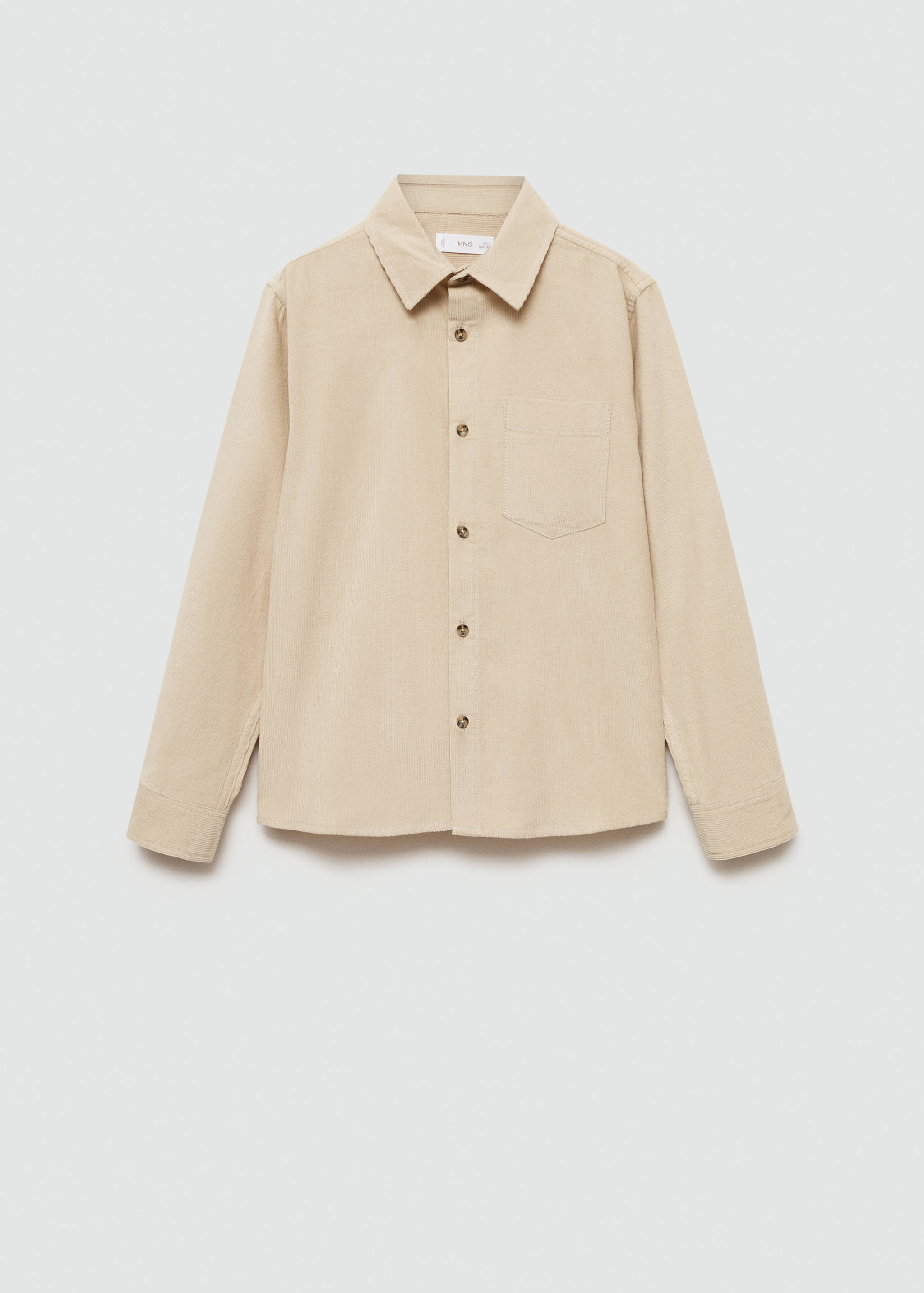 Рубашка regular fit из вельвета - Изделие без модели