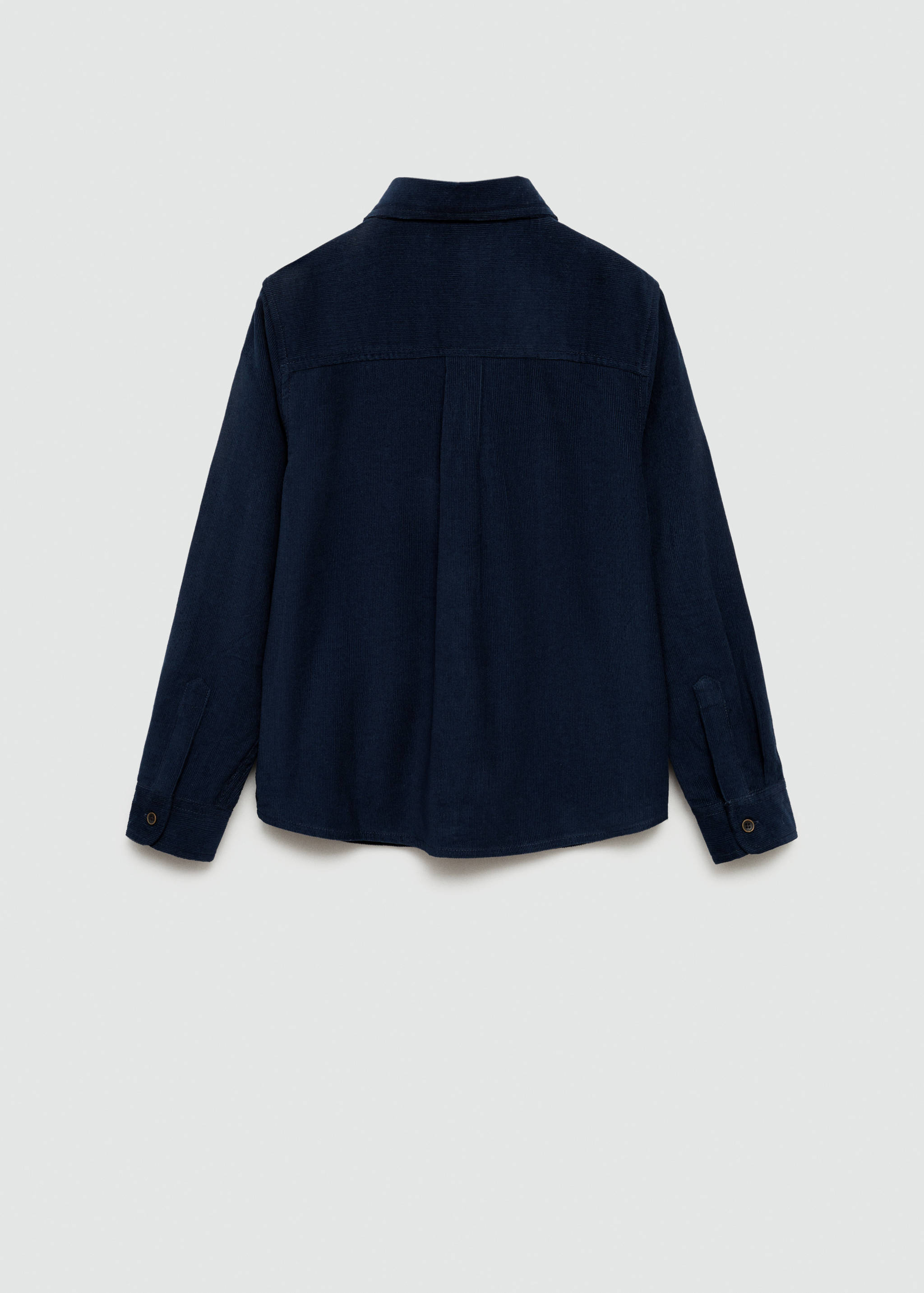 Рубашка regular fit из вельвета - Обратная сторона изделия