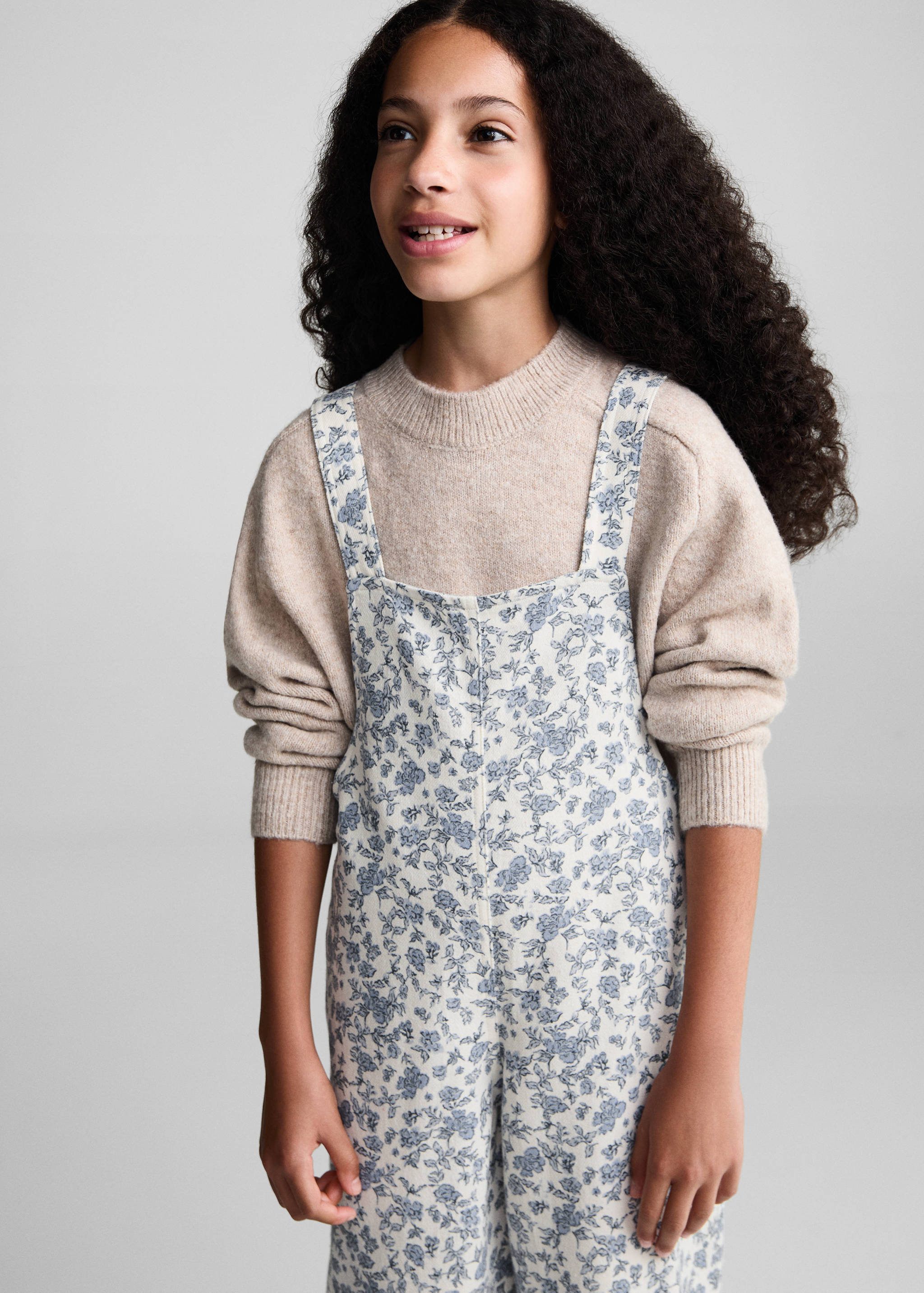 Floral print dungarees - Medium plane
