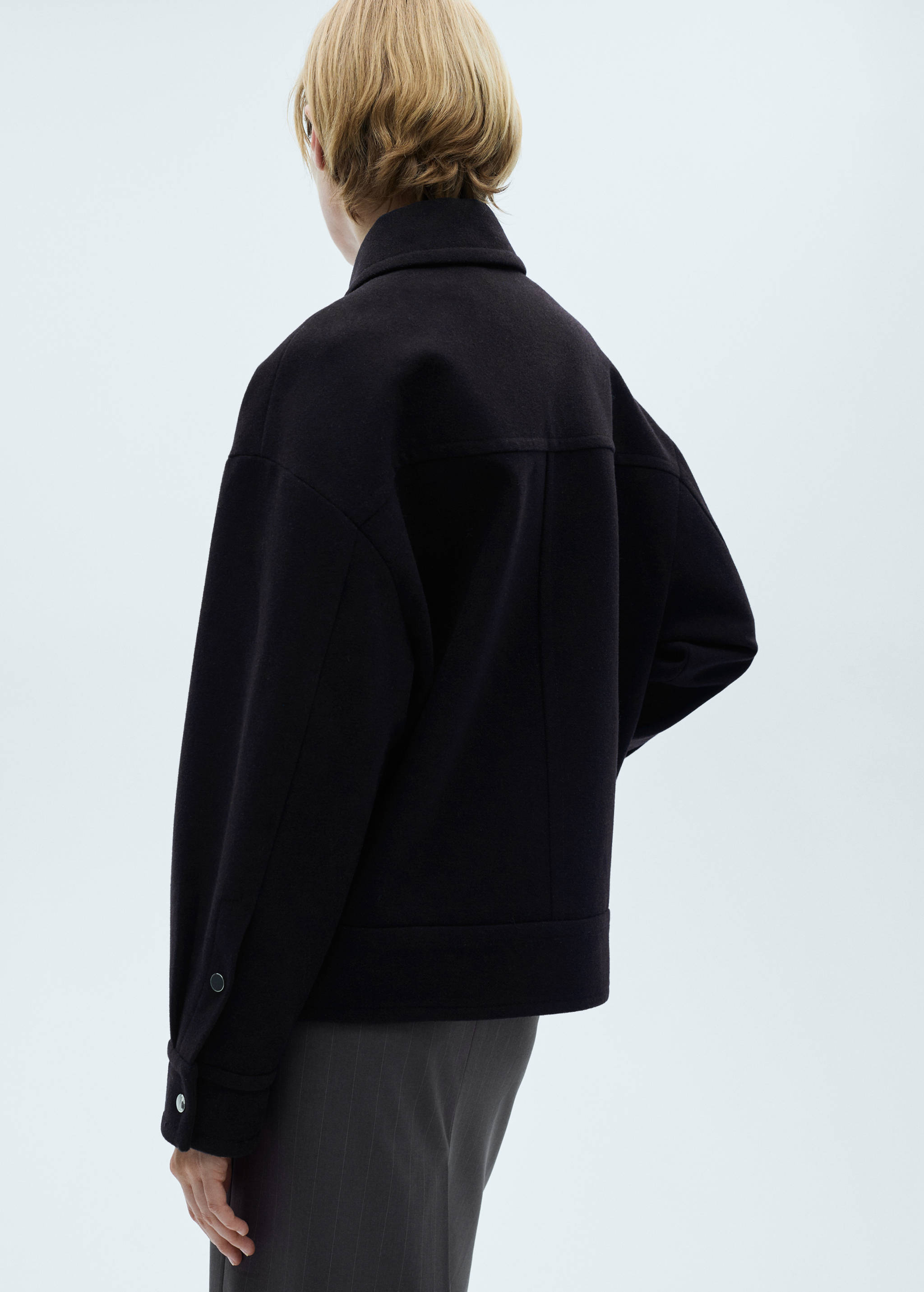 Oversize wool jacket - Reverse of the article