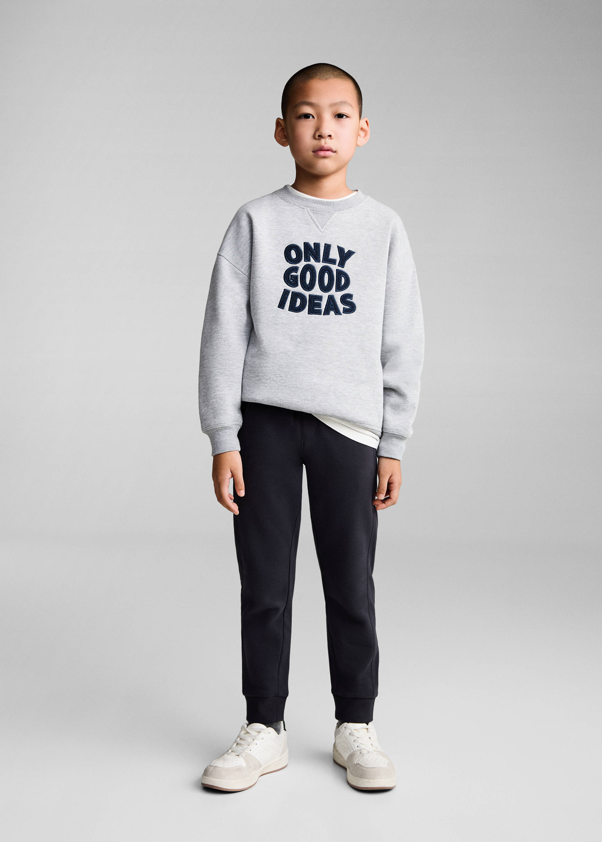 Cotton jogger trousers with pockets - General plane