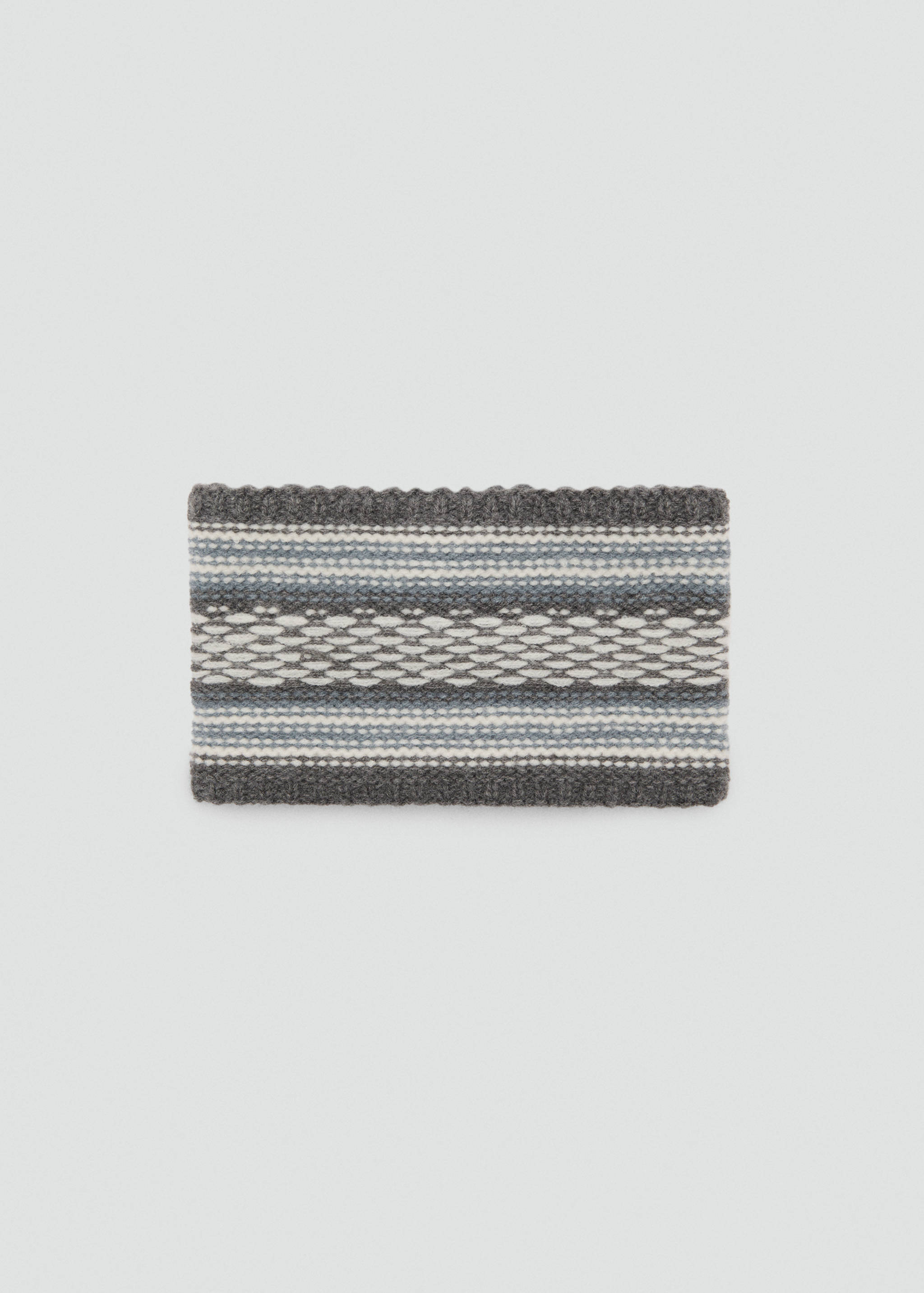 Bicolour knit scarf - Article without model