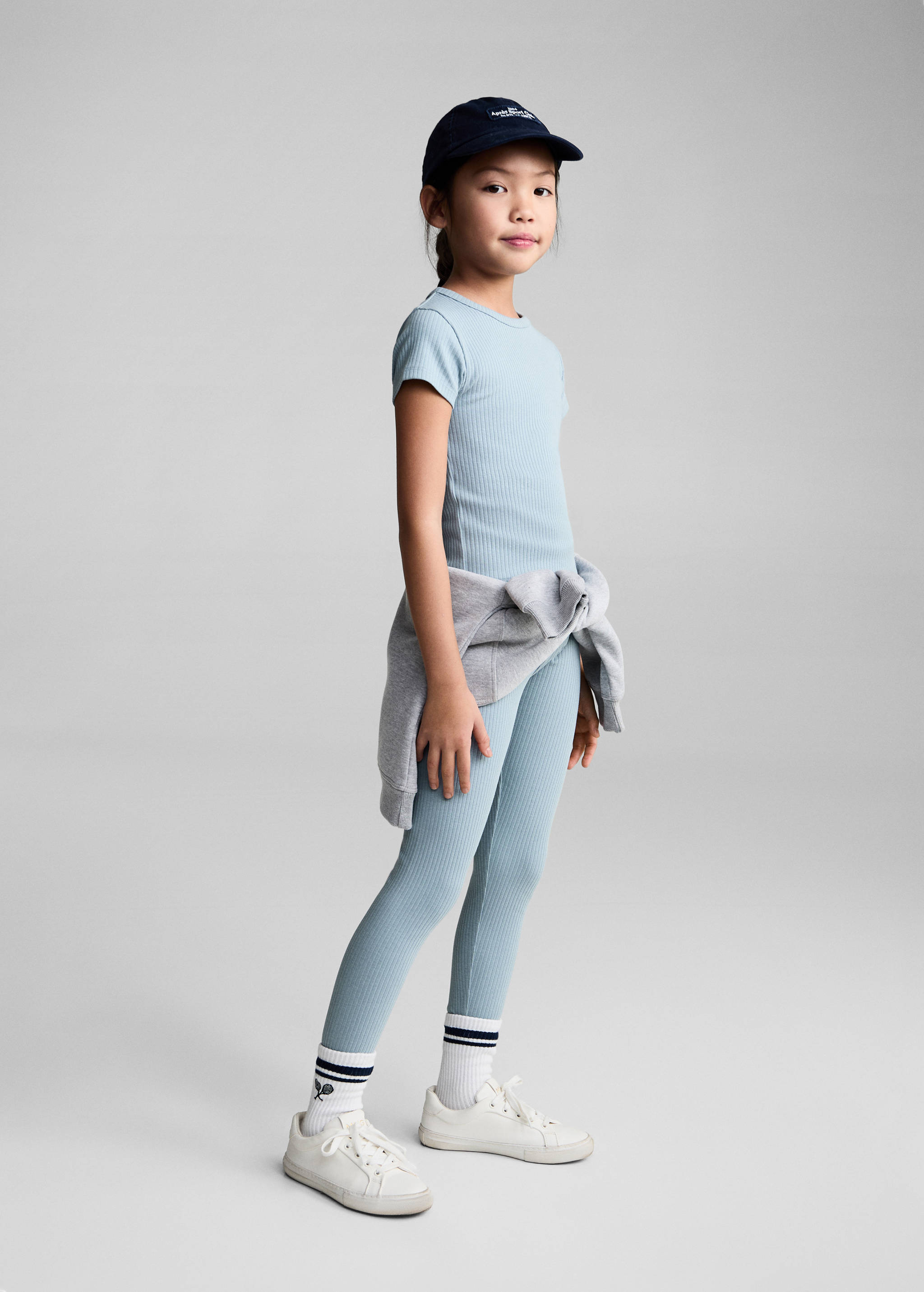 Ribbed cotton T-shirt - General plane