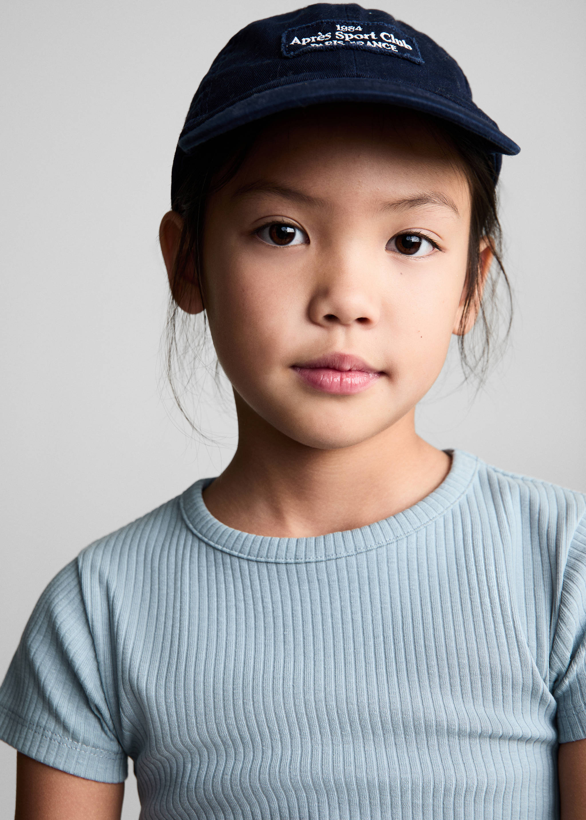 Ribbed cotton T-shirt - Details of the article 1