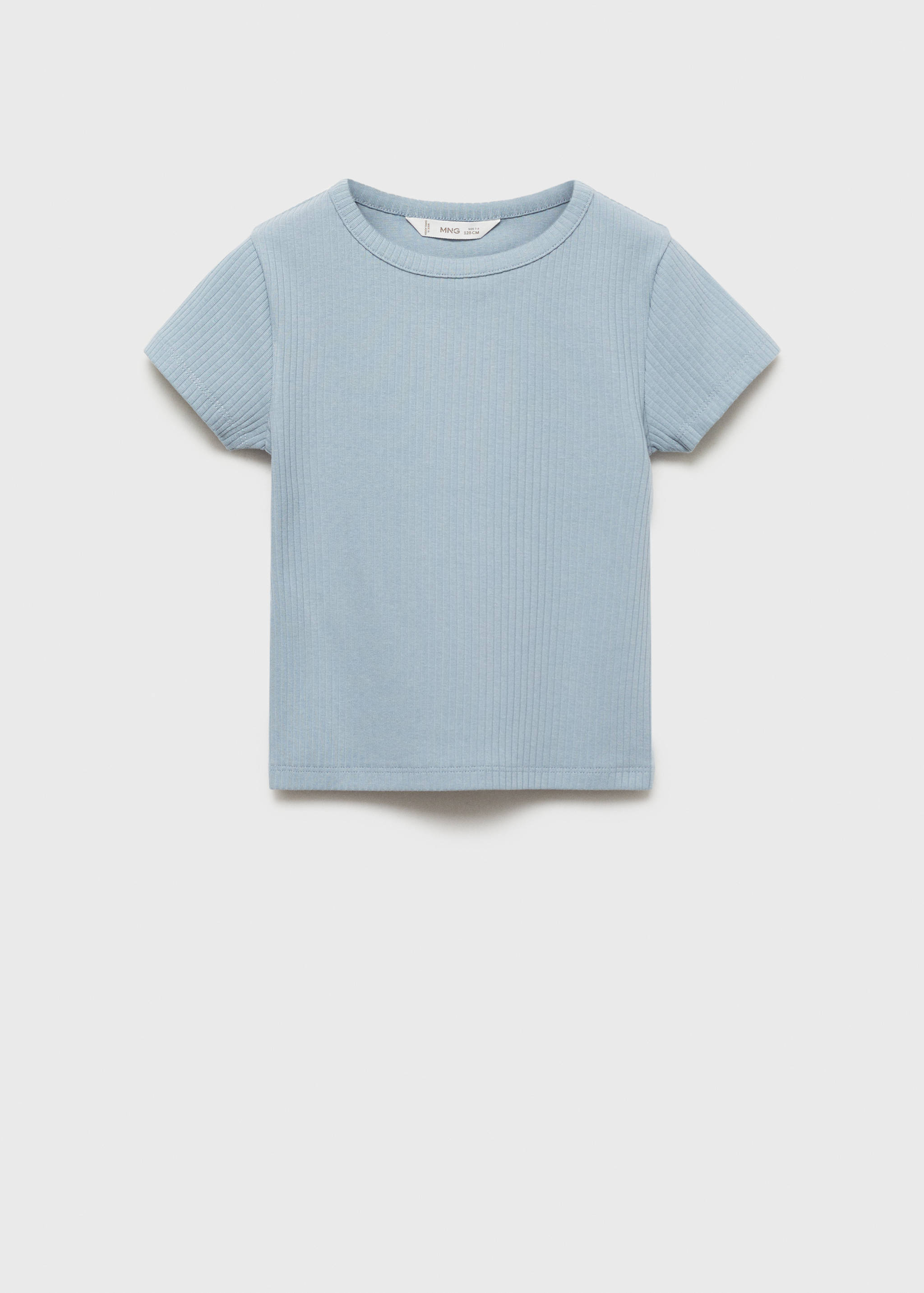 Ribbed cotton T-shirt - Article without model
