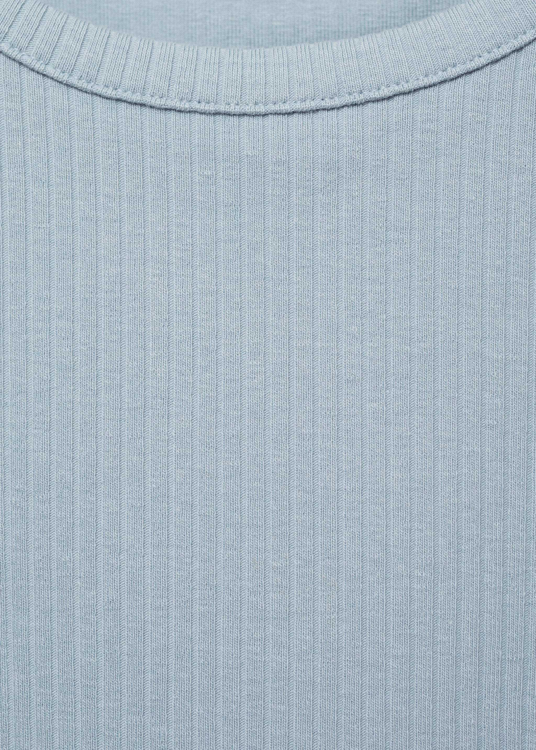 Ribbed cotton T-shirt - Details of the article 8