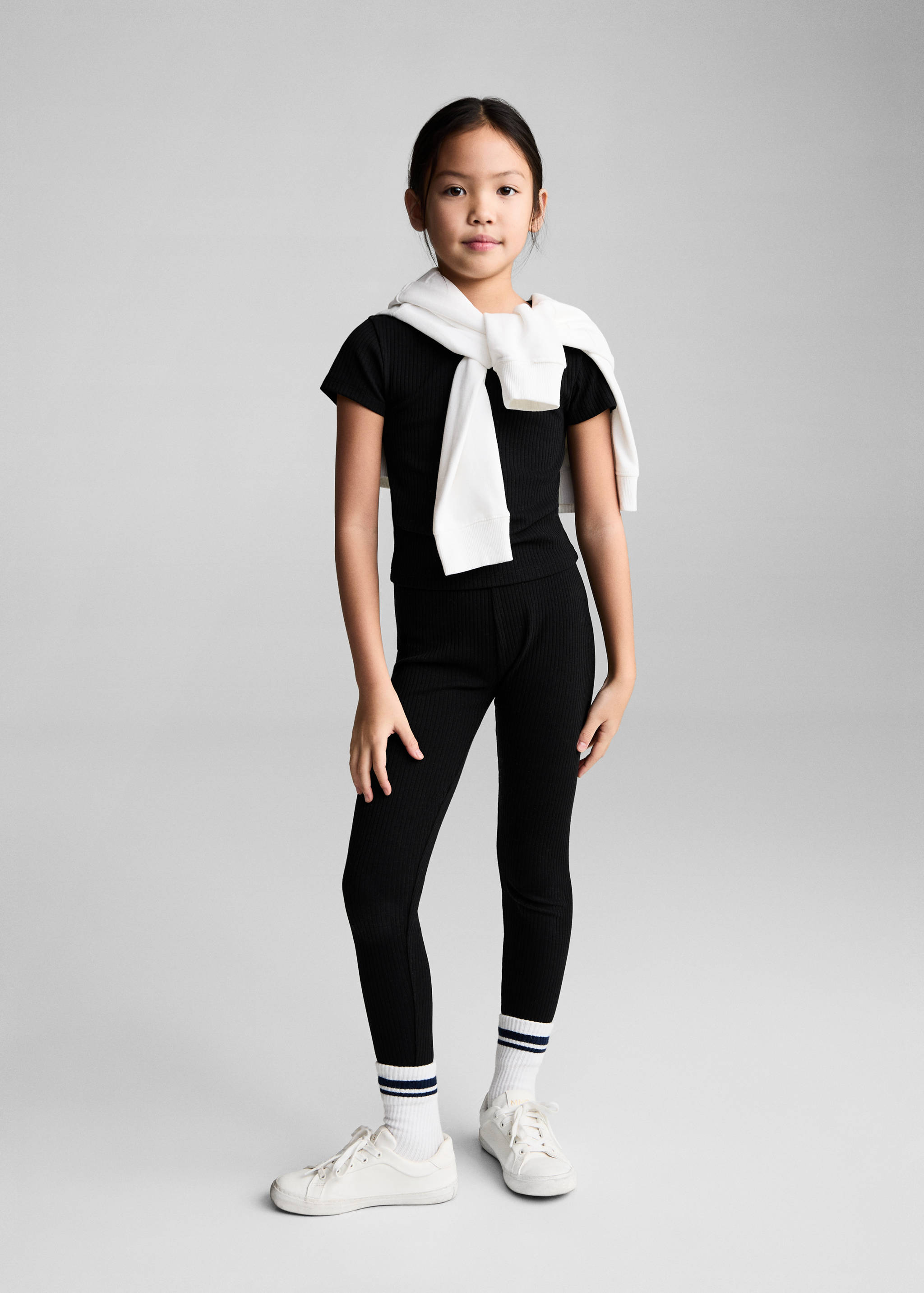 Ribbed cotton T-shirt - General plane