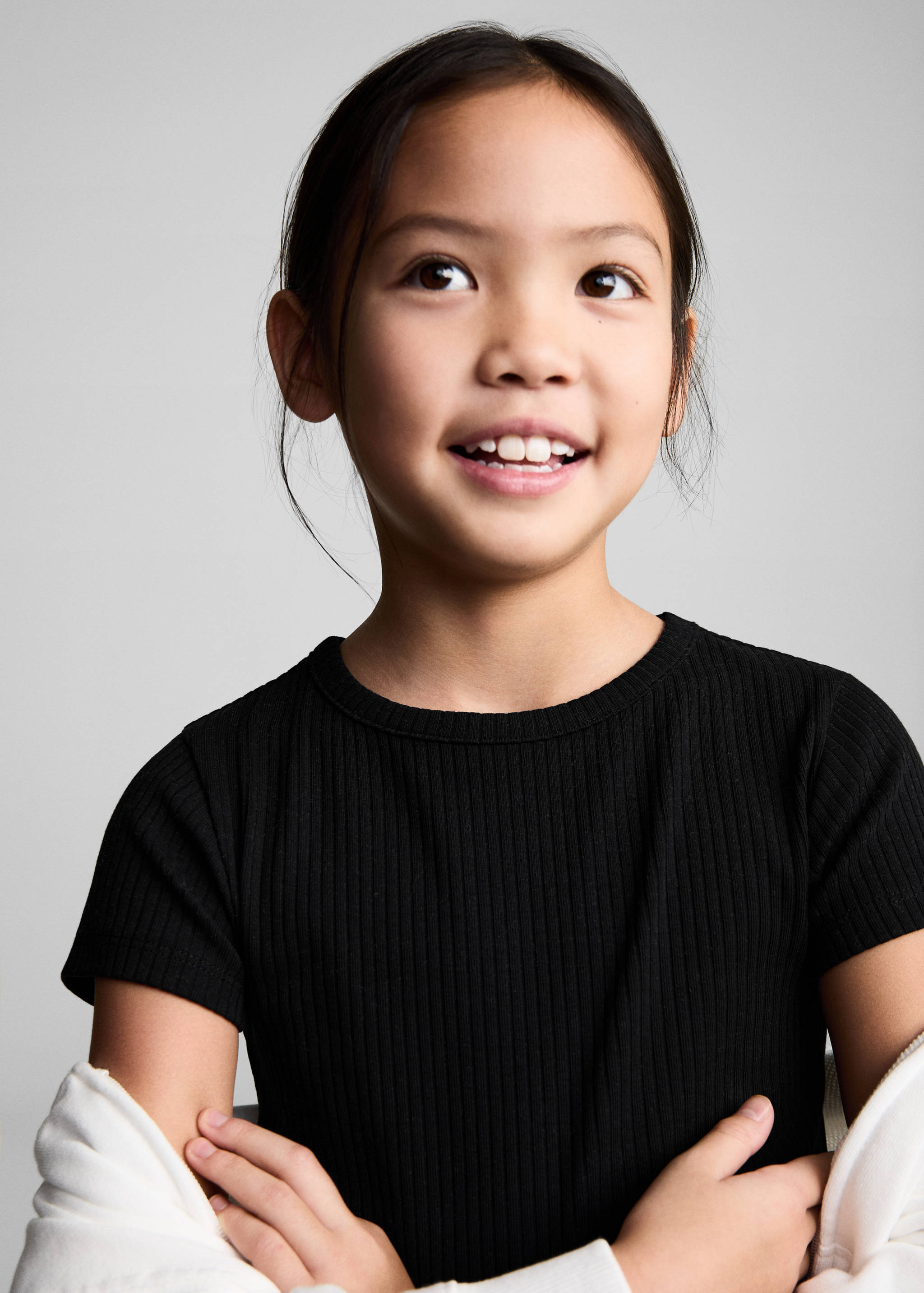 Ribbed cotton T-shirt - Details of the article 1