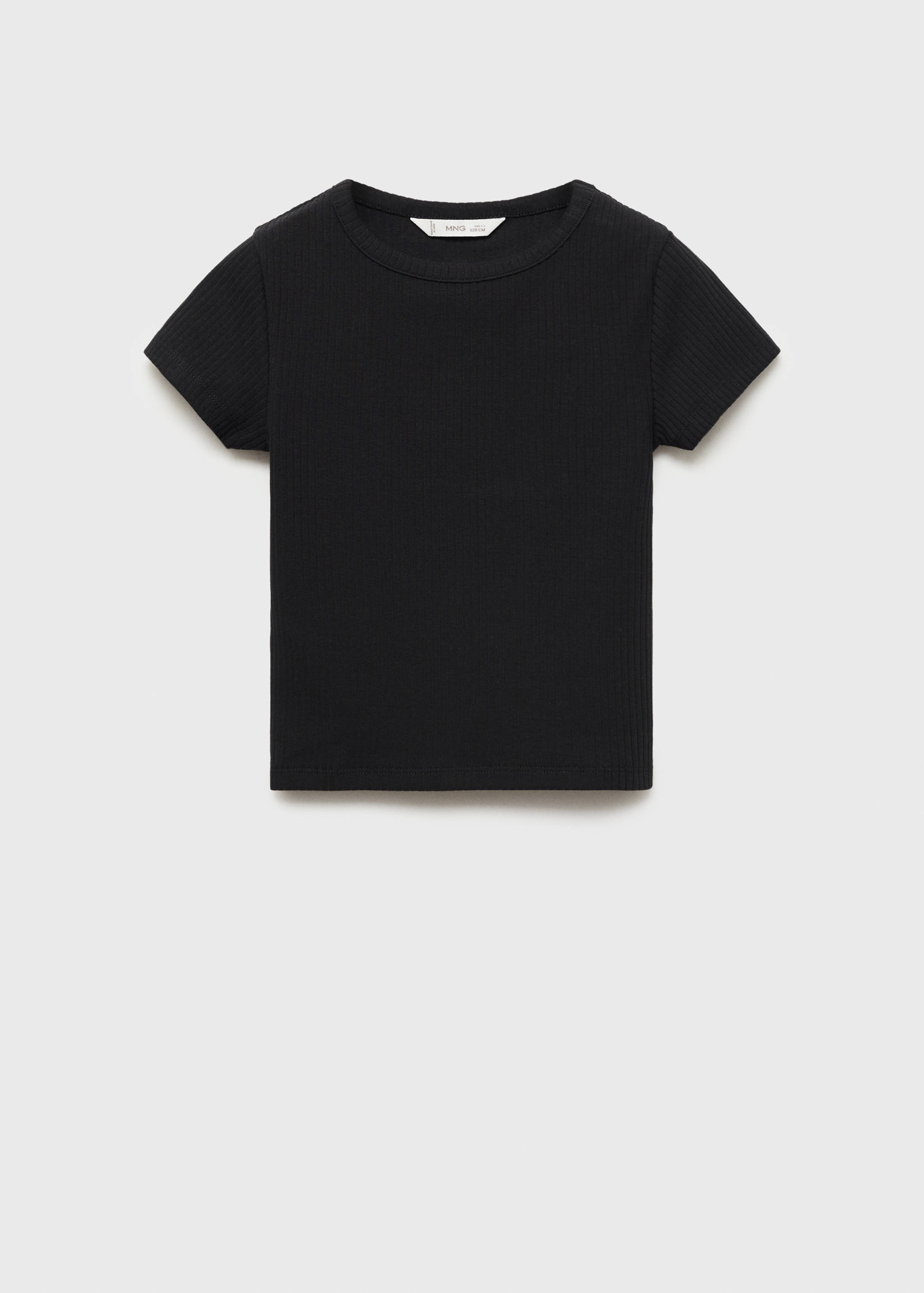 Ribbed cotton T-shirt - Article without model