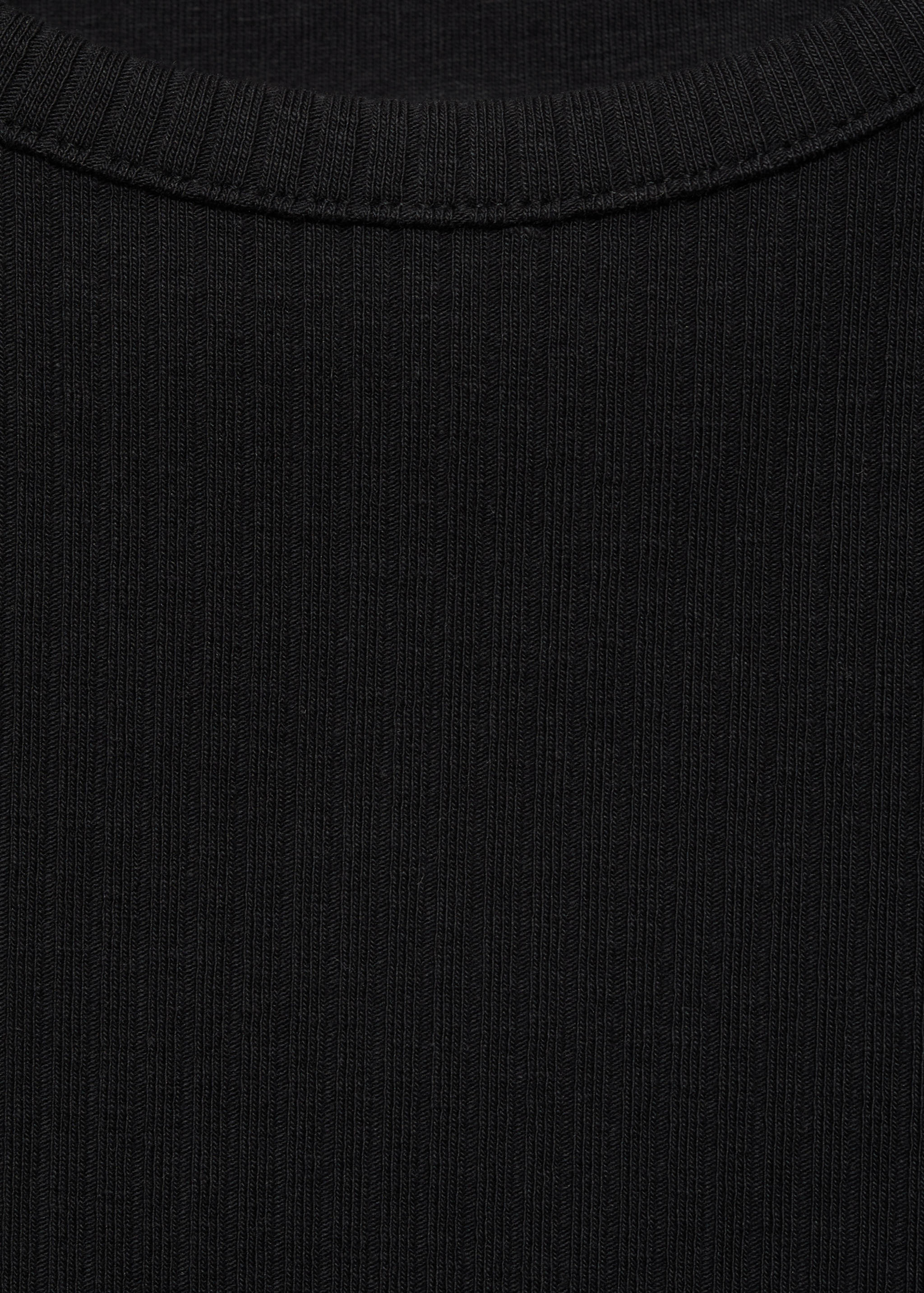 Ribbed cotton T-shirt - Details of the article 8