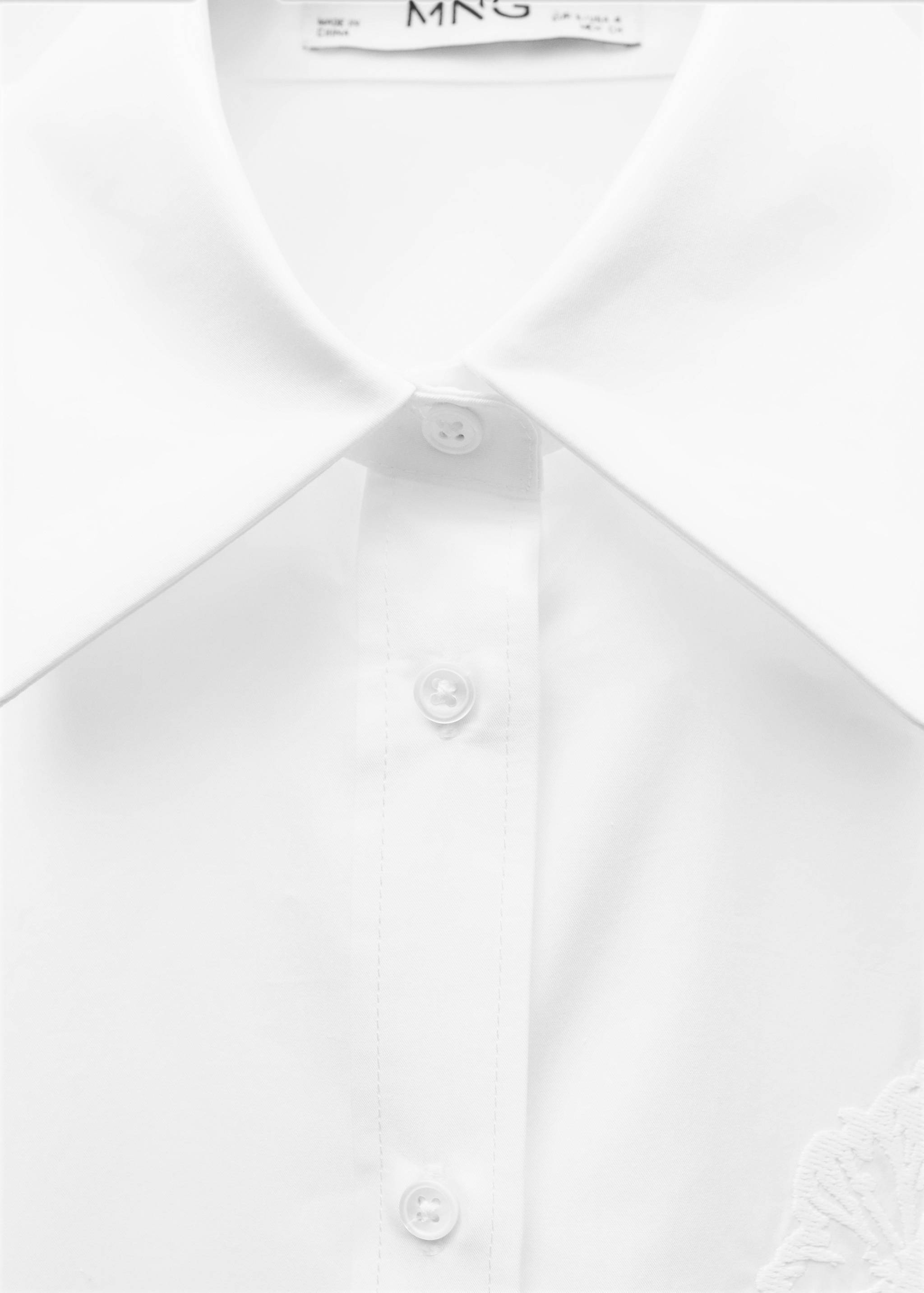 Oversized poplin shirt with embroidery detail - Détail de l'article 8