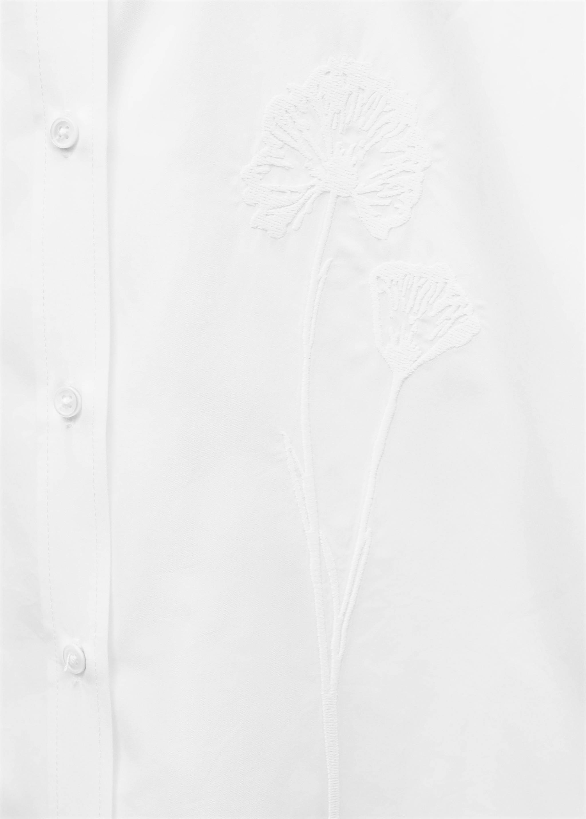 Oversized poplin shirt with embroidery detail - Détail de l'article 0