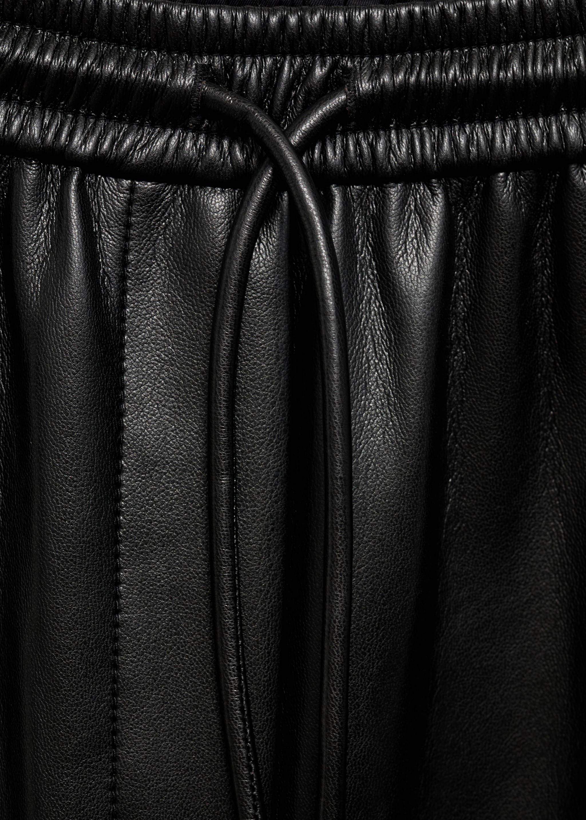 Faux-leather trousers with elastic waist - Details of the article 8