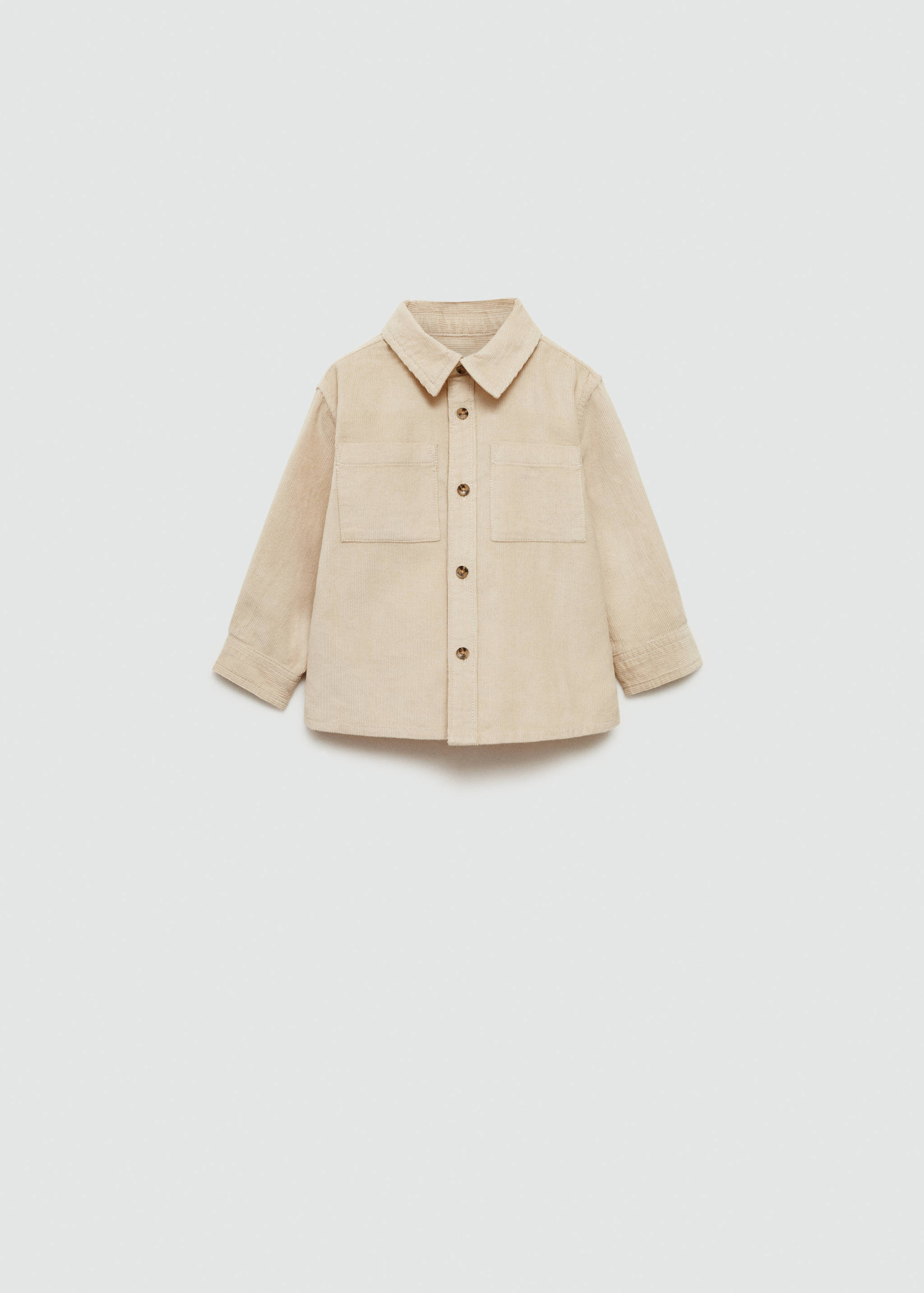 Corduroy overshirt with pockets - Article without model