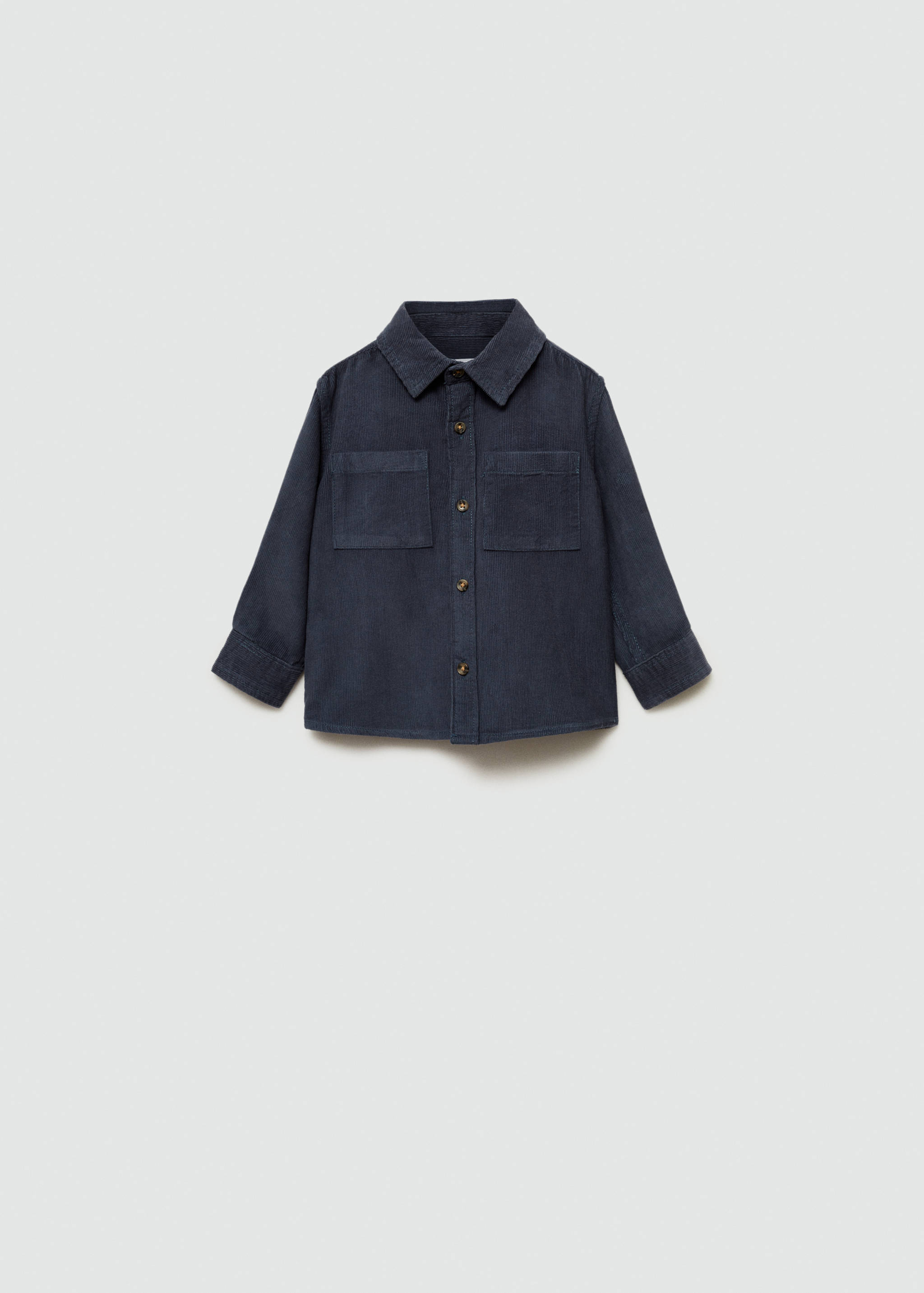 Corduroy overshirt with pockets - Article without model