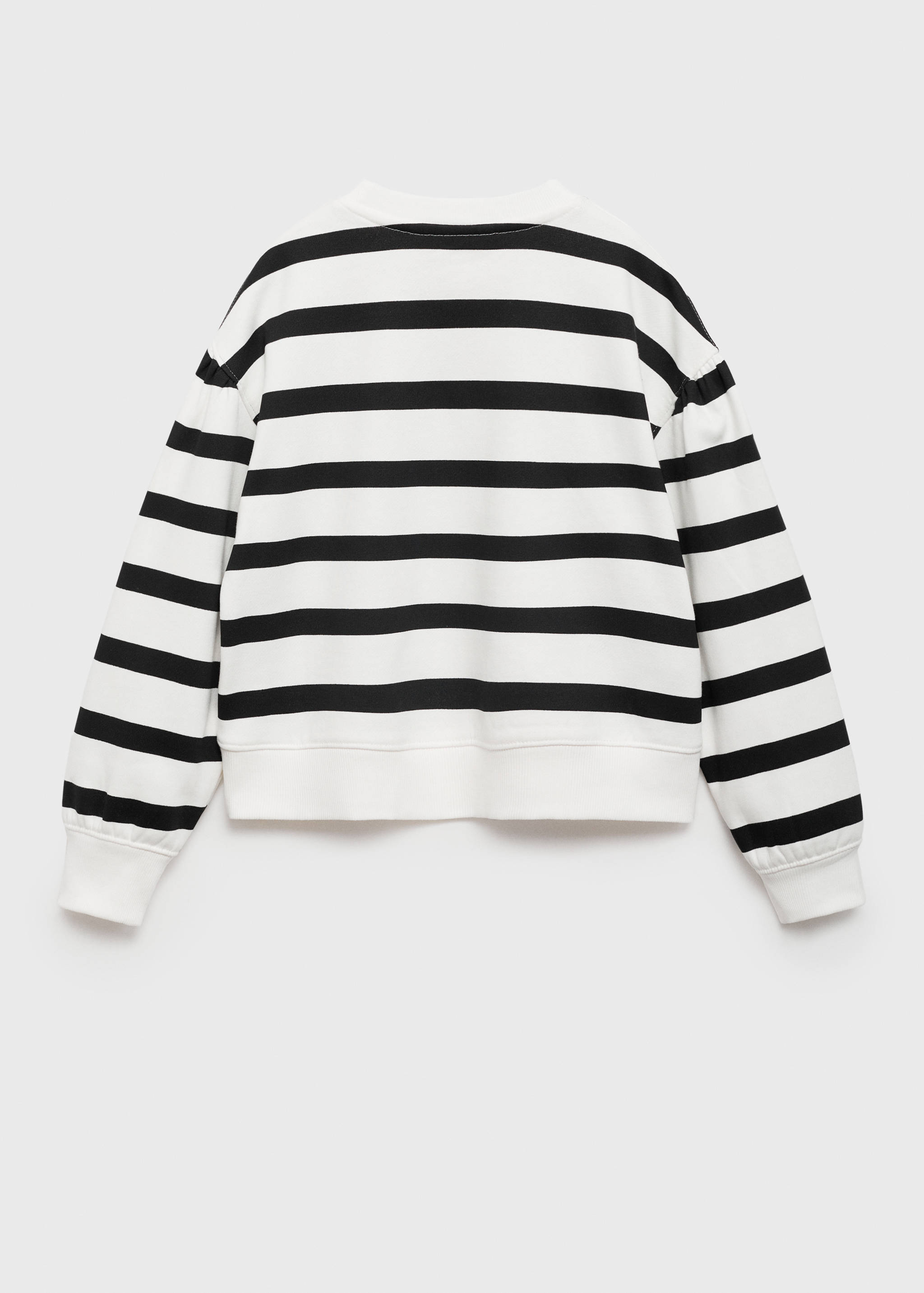 Striped sweatshirt with embroidered detail - Reverse of the article
