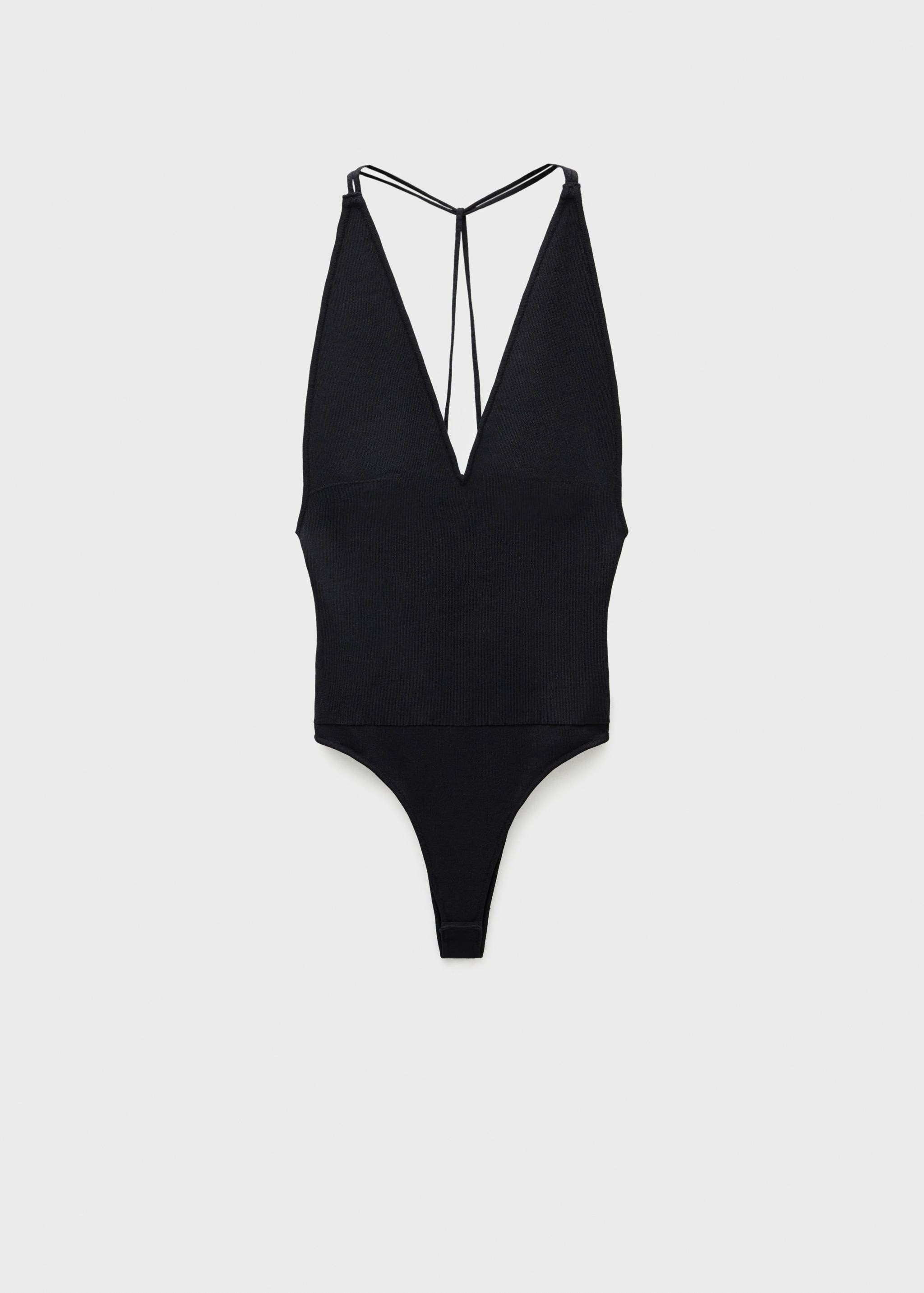 Knitted bodysuit with open back - Article without model