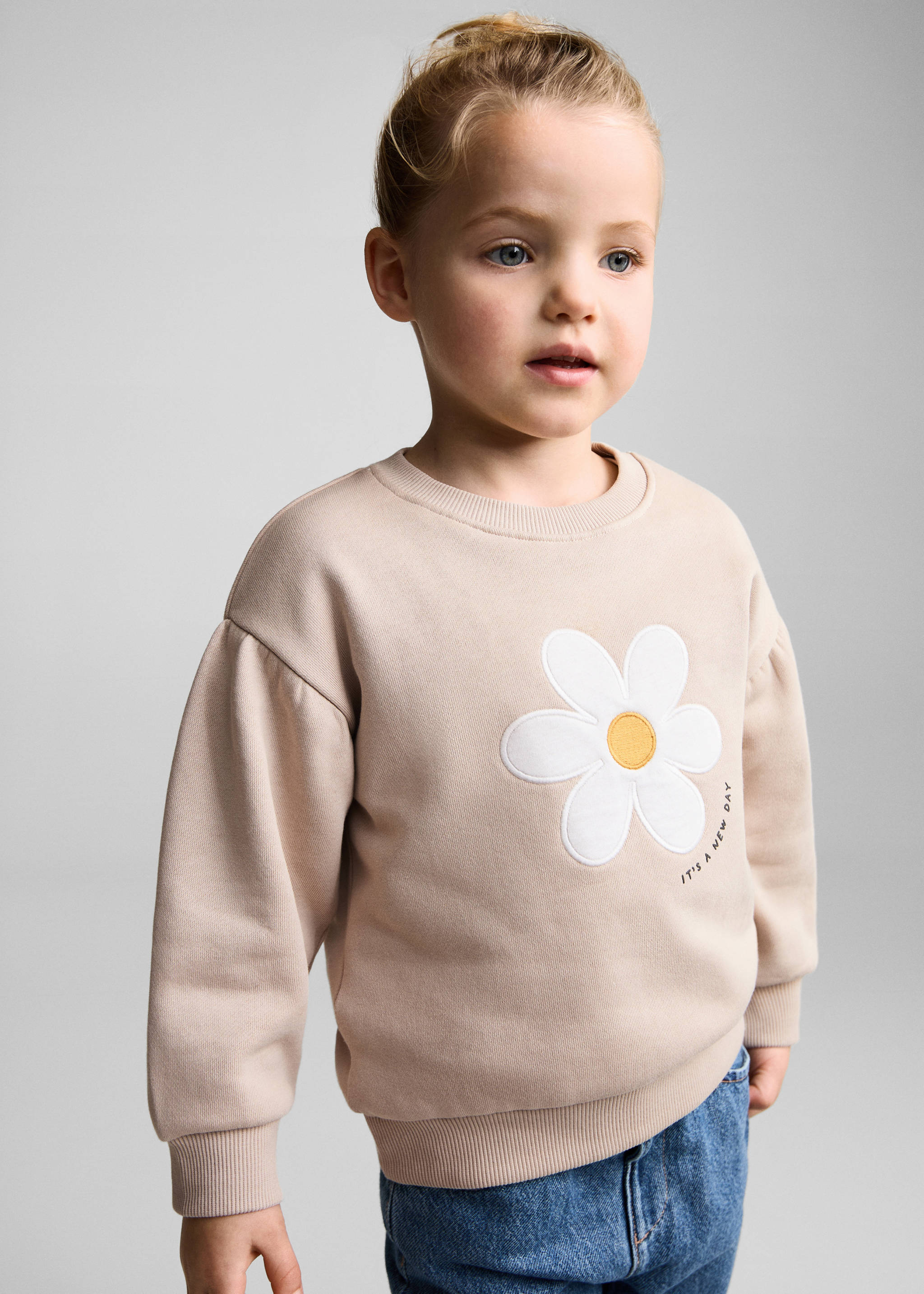 Embossed flower sweatshirt - Medium plane